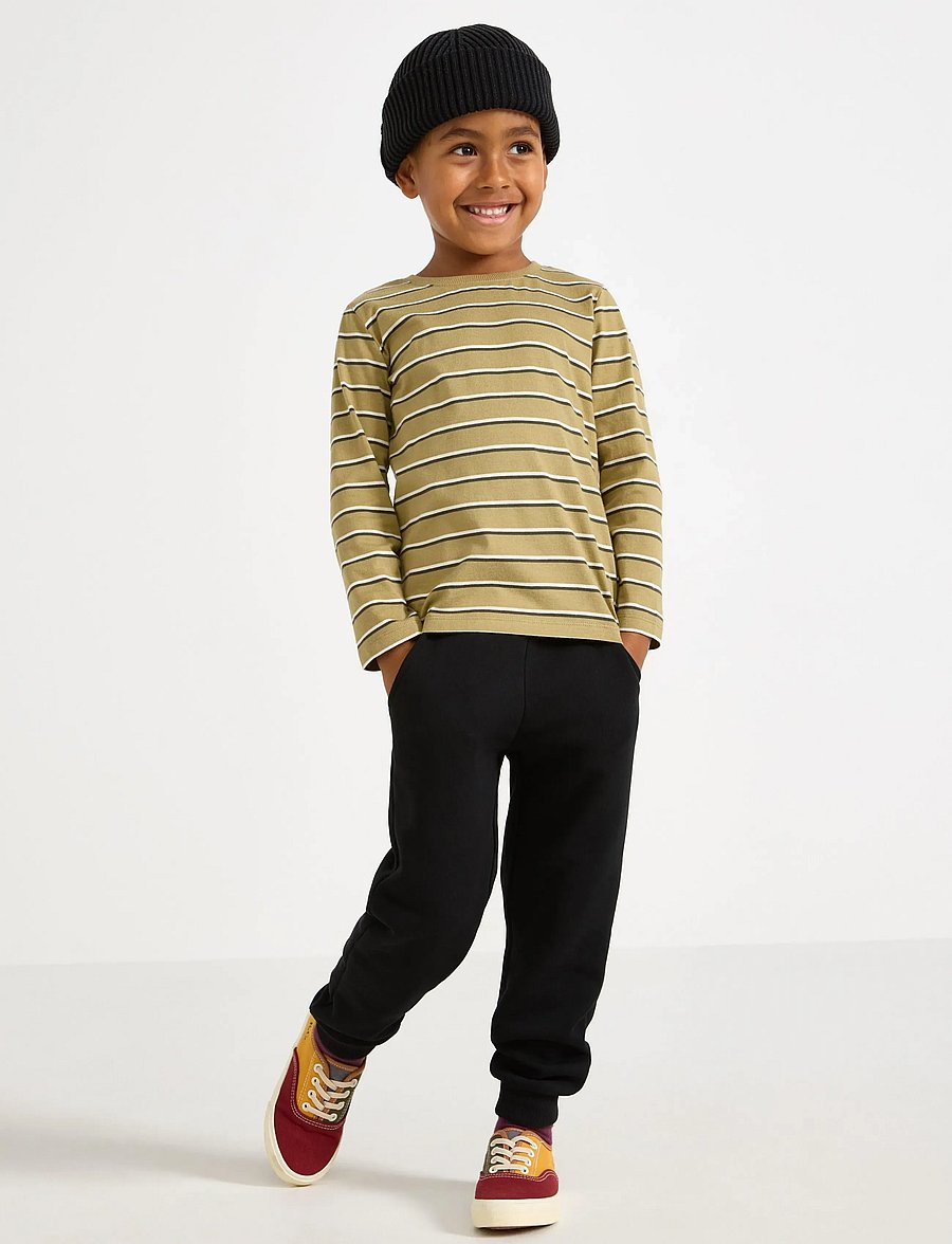 Lindex - Joggers with brushed inside - mjukisbyxor - black - 0