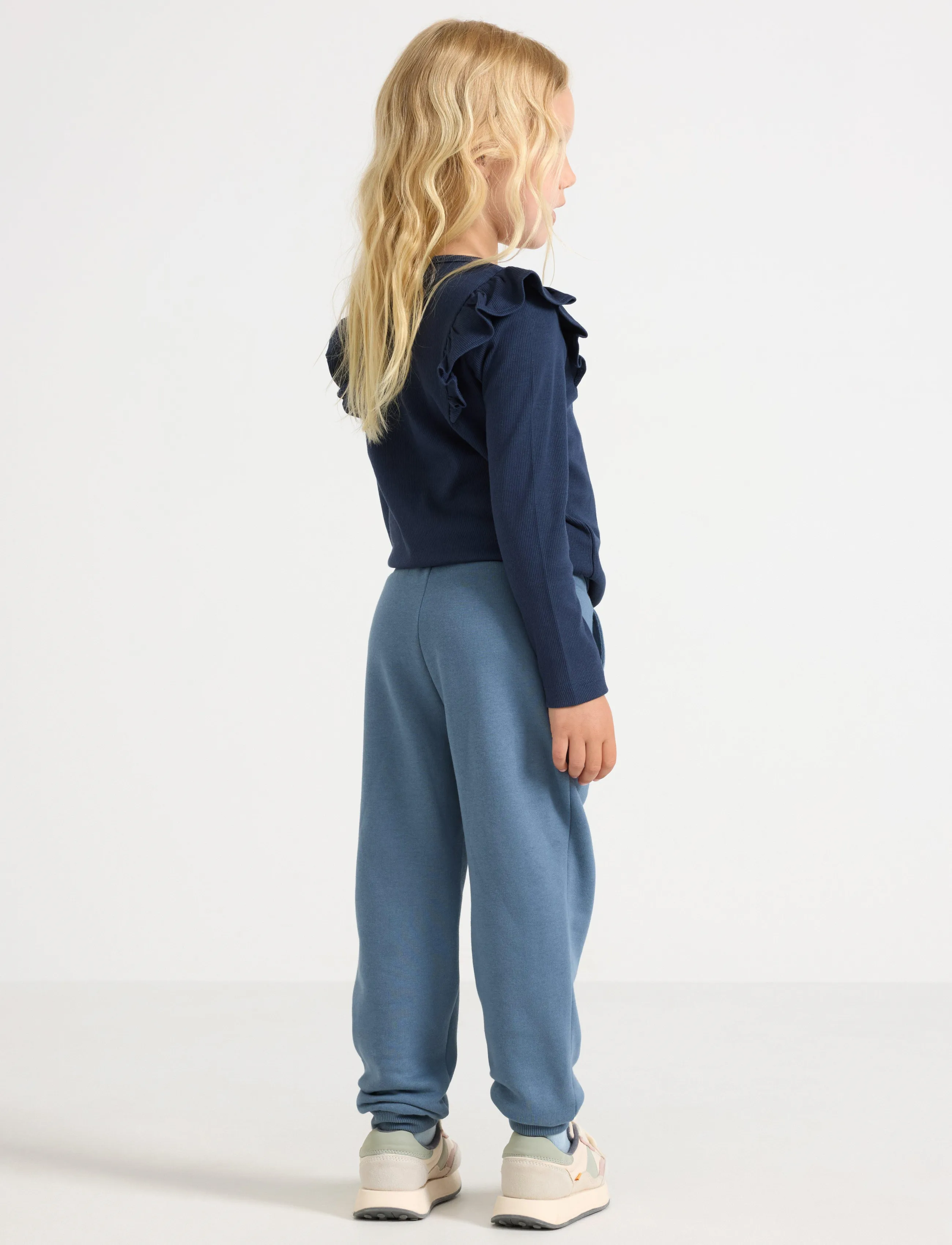 Lindex - Joggers with brushed inside - sweatpants - dark dusty blue - 3