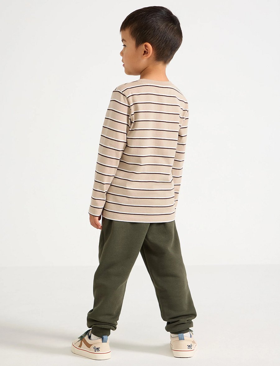 Lindex - Joggers with brushed inside - mjukisbyxor - dark khaki green - 3