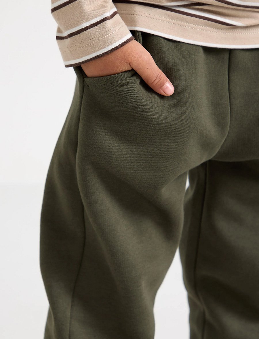 Lindex - Joggers with brushed inside - mjukisbyxor - dark khaki green - 4