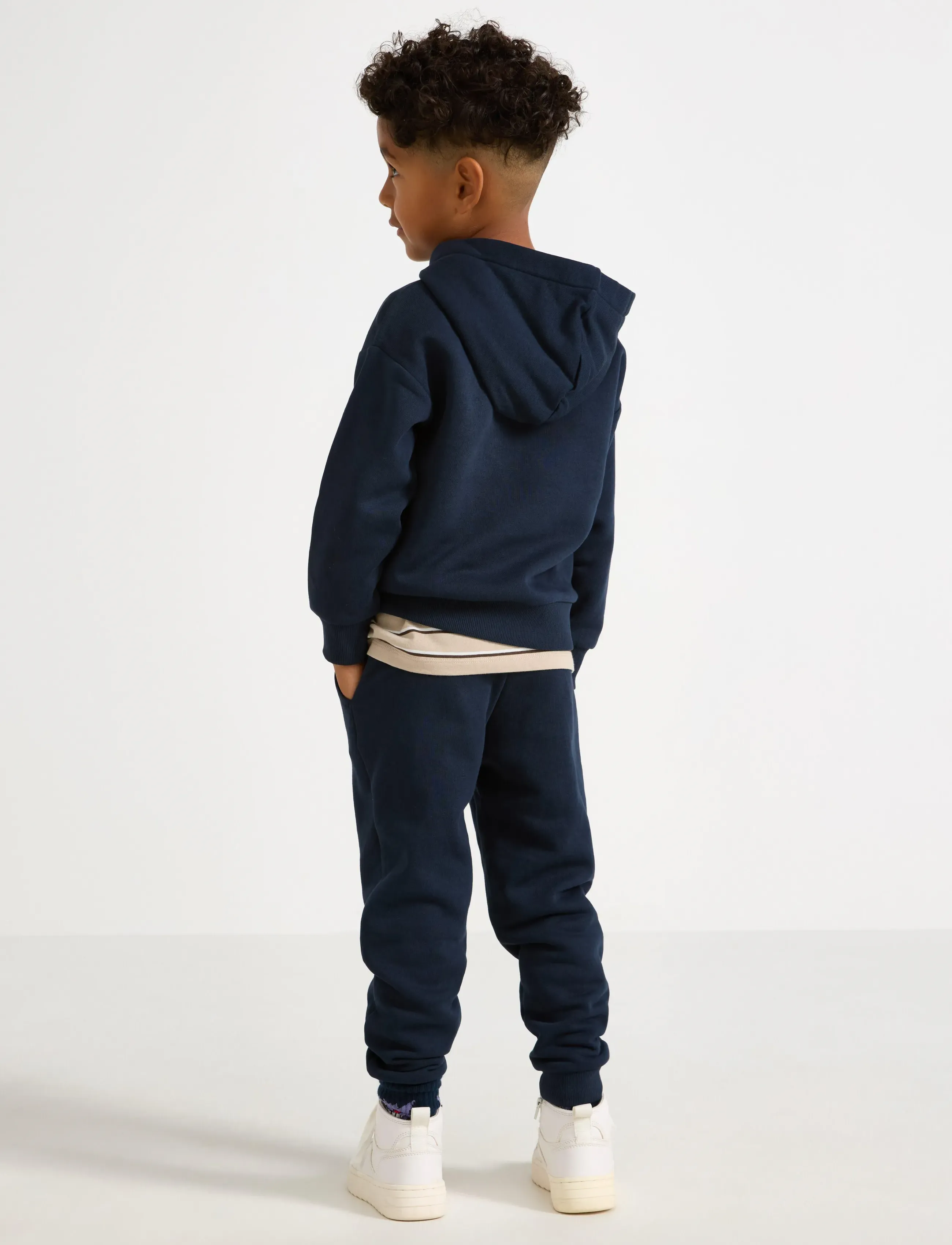 Lindex - Joggers with brushed inside - mjukisbyxor - navy - 3