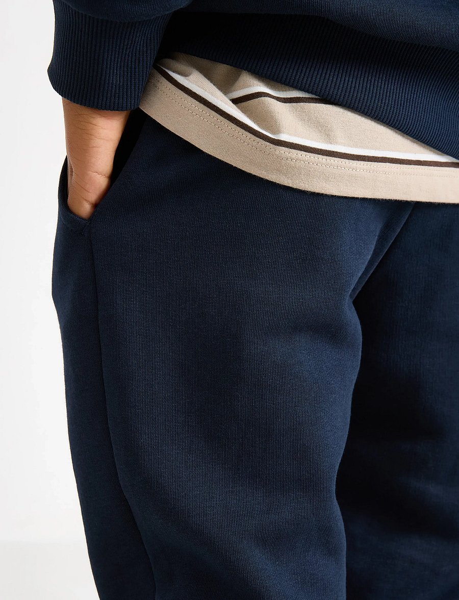 Lindex - Joggers with brushed inside - mjukisbyxor - navy - 4