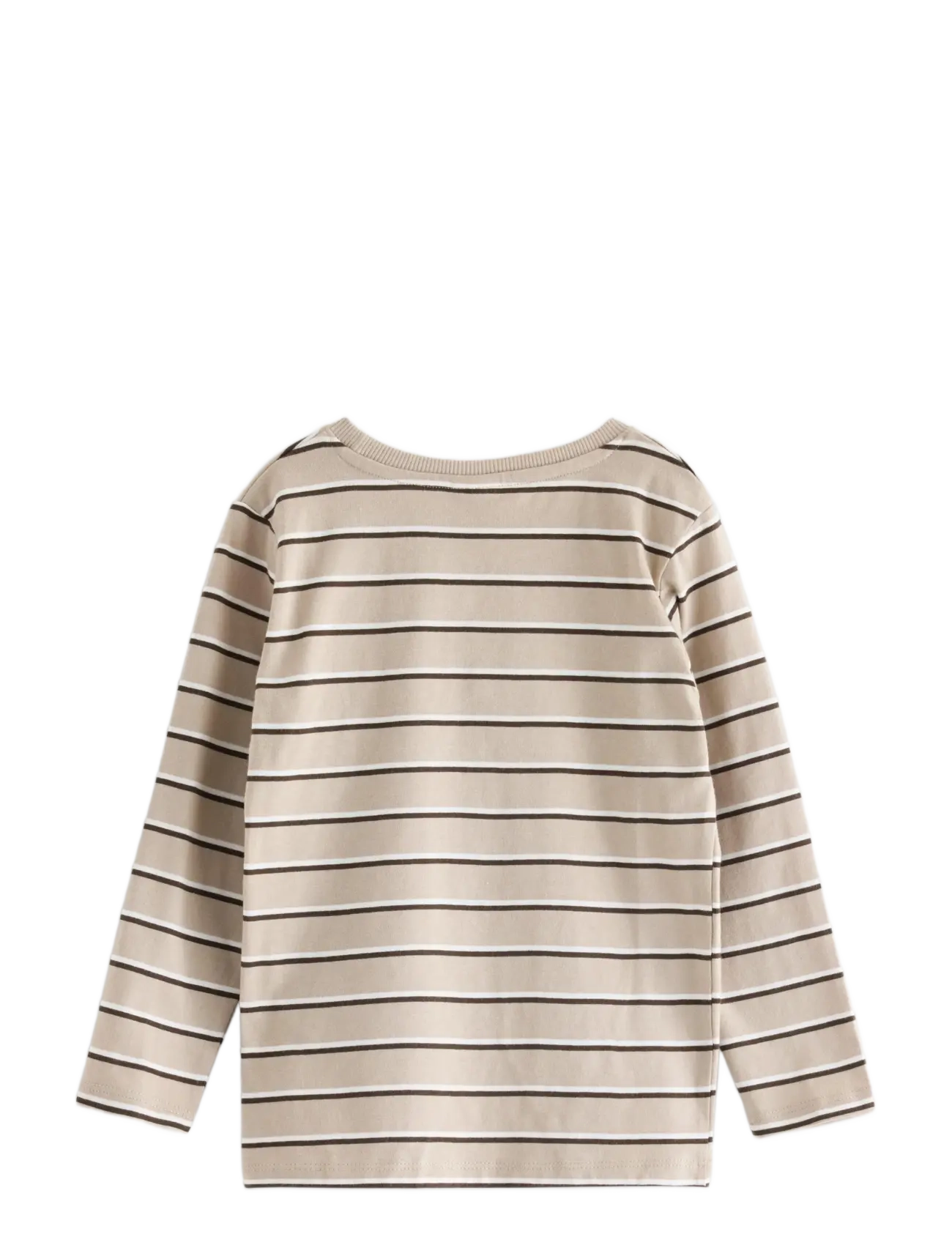 Lindex - Striped long-sleeved top - beige - 1