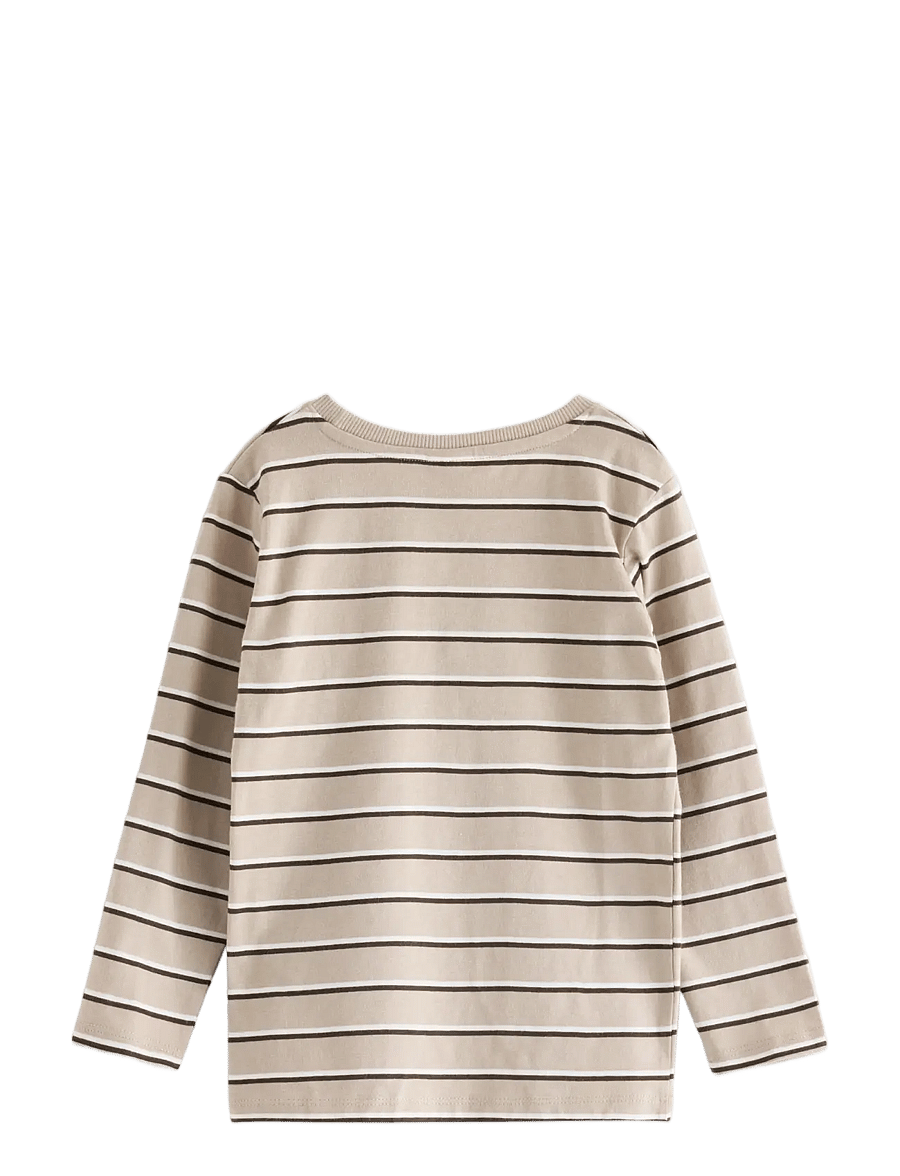 Lindex - Striped long-sleeved top - langärmelig - beige - 1