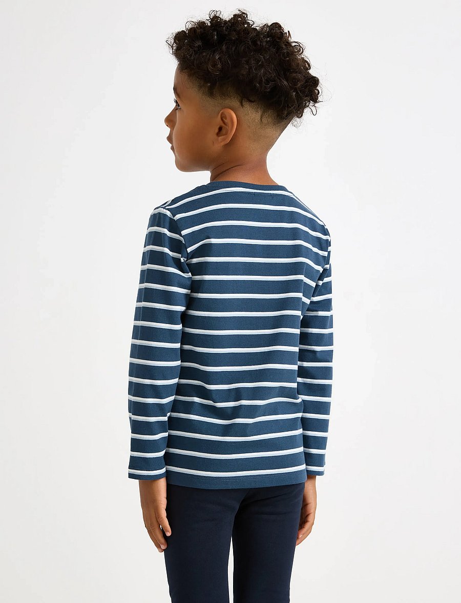 Lindex - Striped long-sleeved top - langärmelig - dark blue - 3