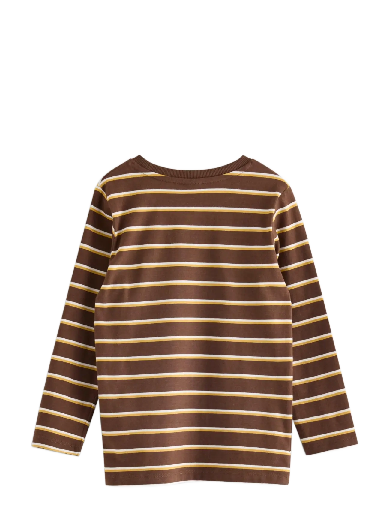 Lindex - Striped long-sleeved top - dark brown - 1