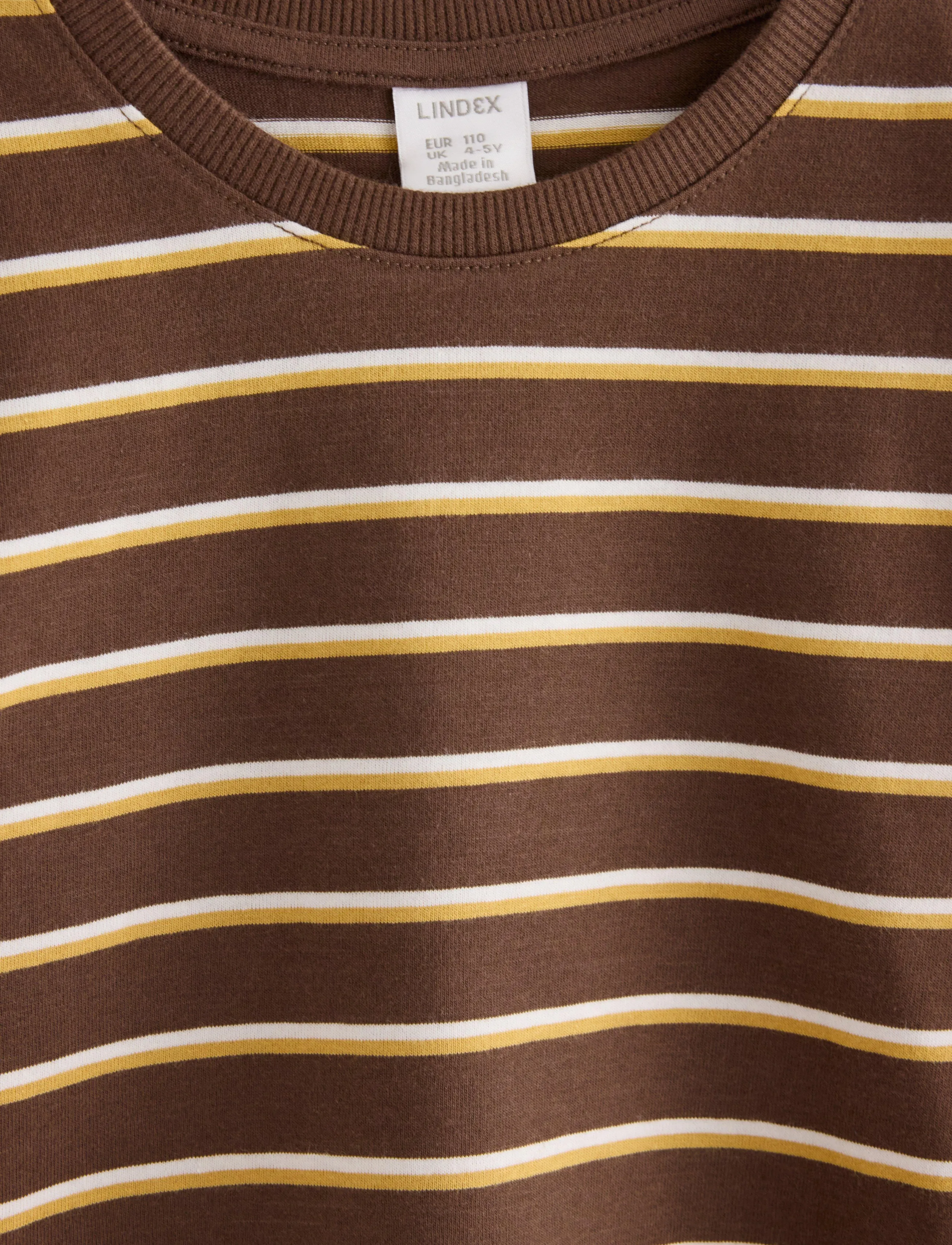Lindex - Striped long-sleeved top - dark brown - 2