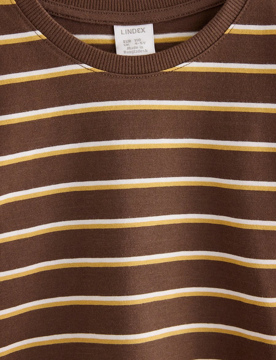 Lindex - Striped long-sleeved top - langärmelig - dark brown - 2