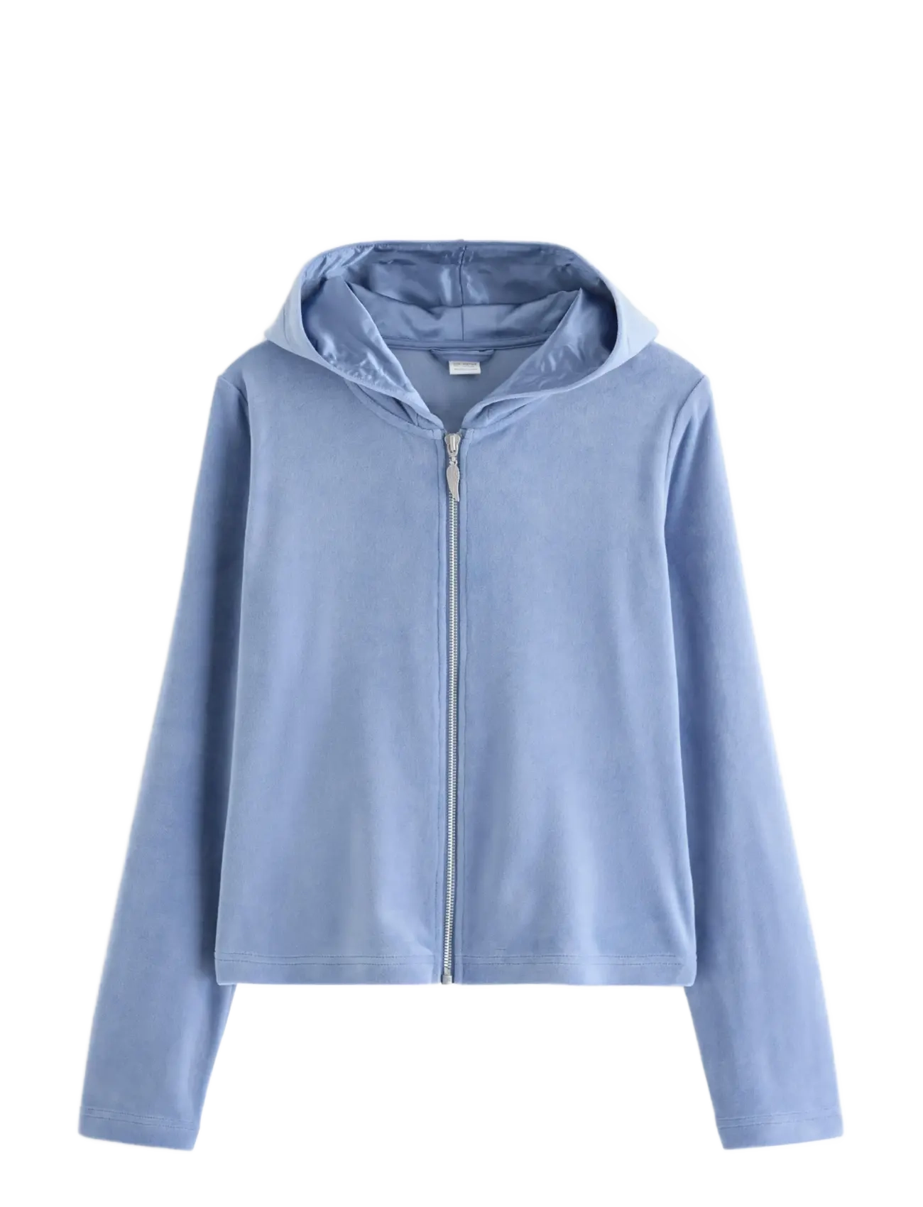 Lindex Hoodie In Velour, 128, Sweatshirts & Hoodies, Blau - Kinder