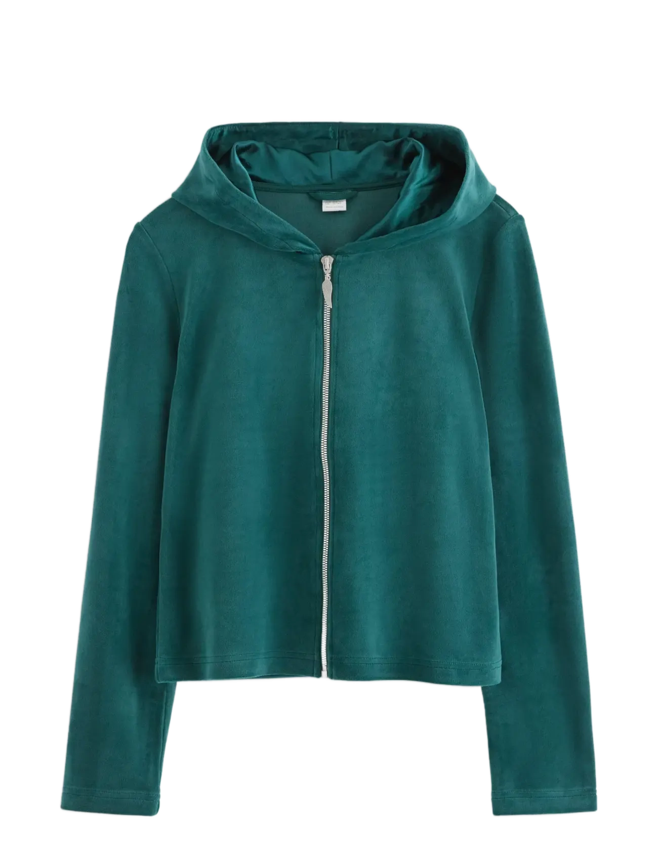 Lindex Hoodie in velour - Lindex - DARK DUSTY TURQUOISE / green