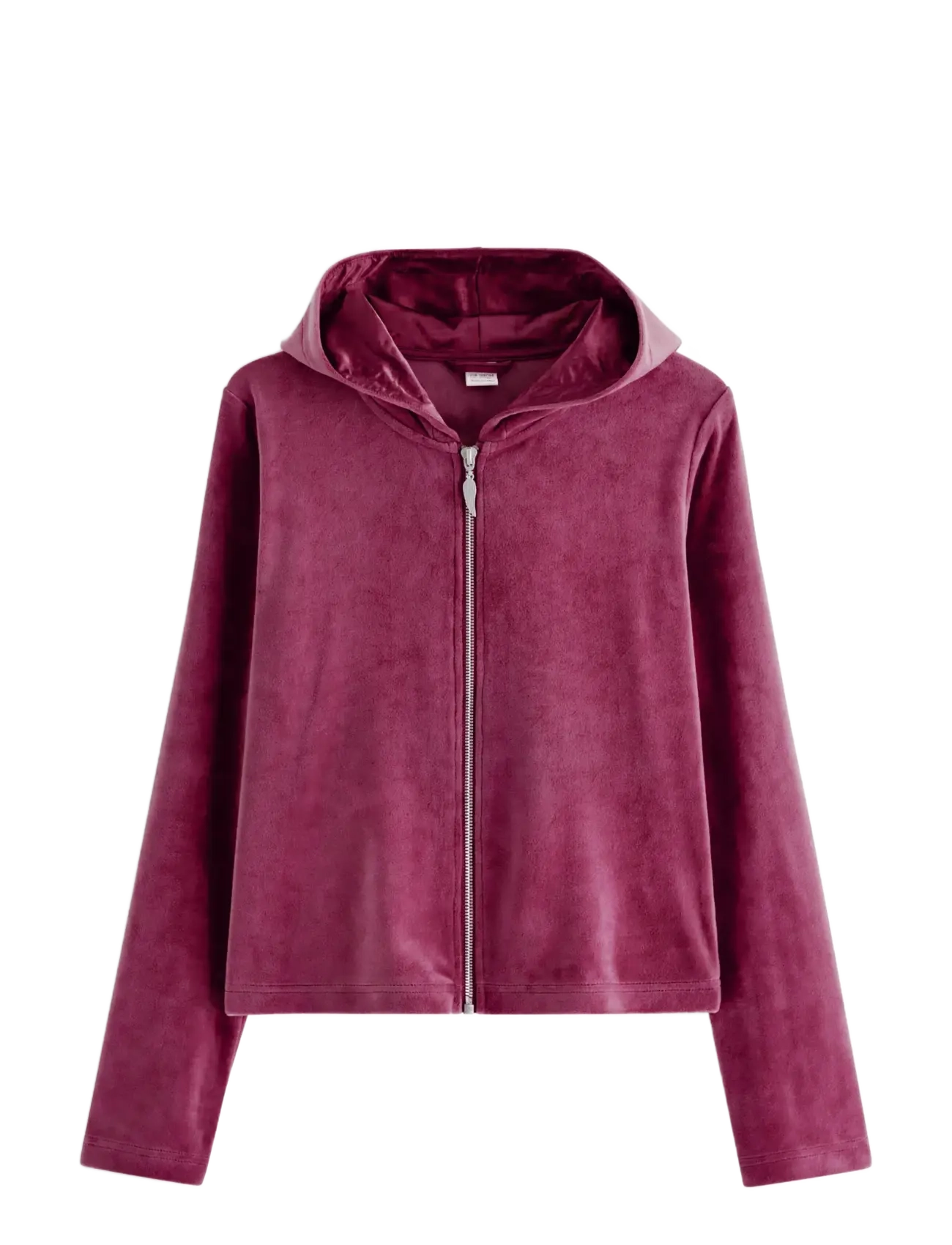 Lindex Hoodie In Velour, 170, Sweatshirts & Hoodies, Burgunderrot - Kinder