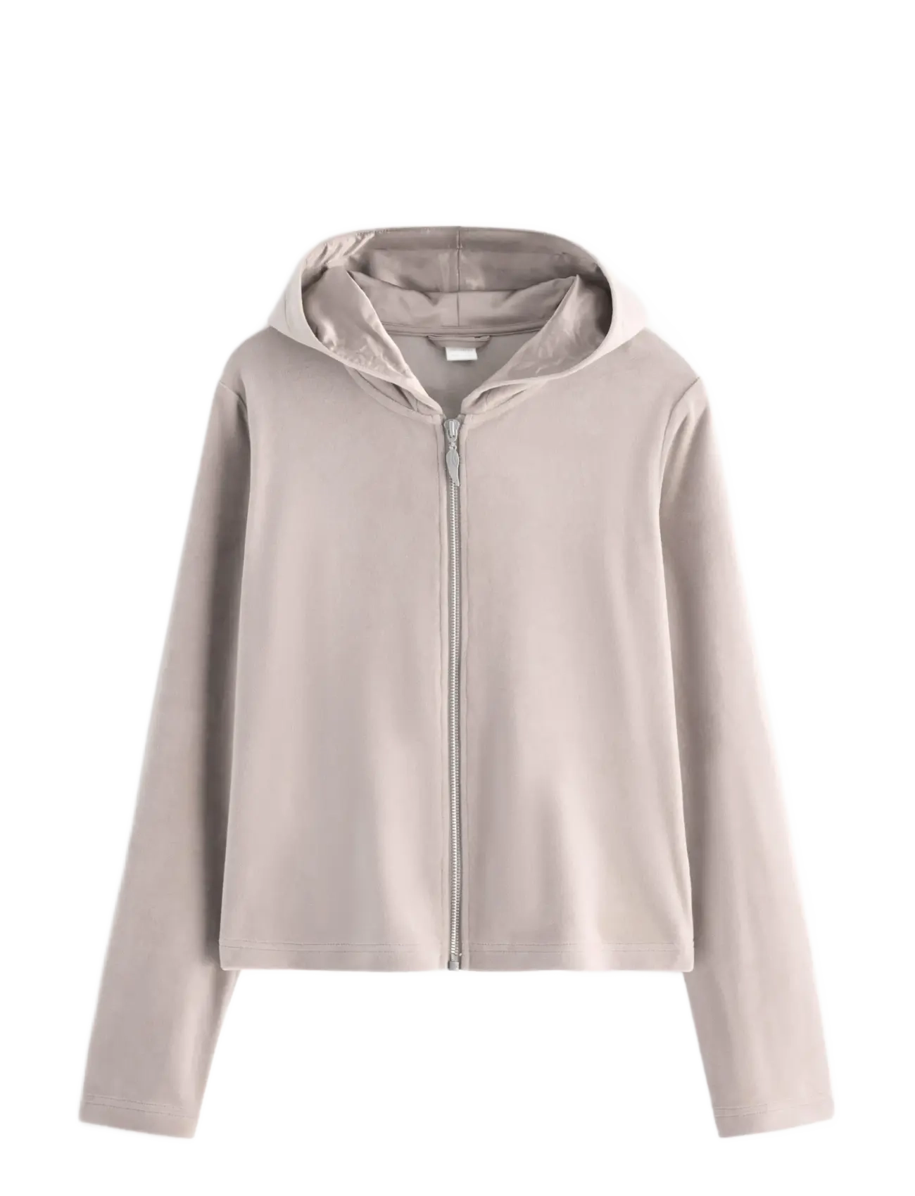 Lindex Hoodie In Velour, 128, Sweatshirts & Hoodies, Grau - Kinder
