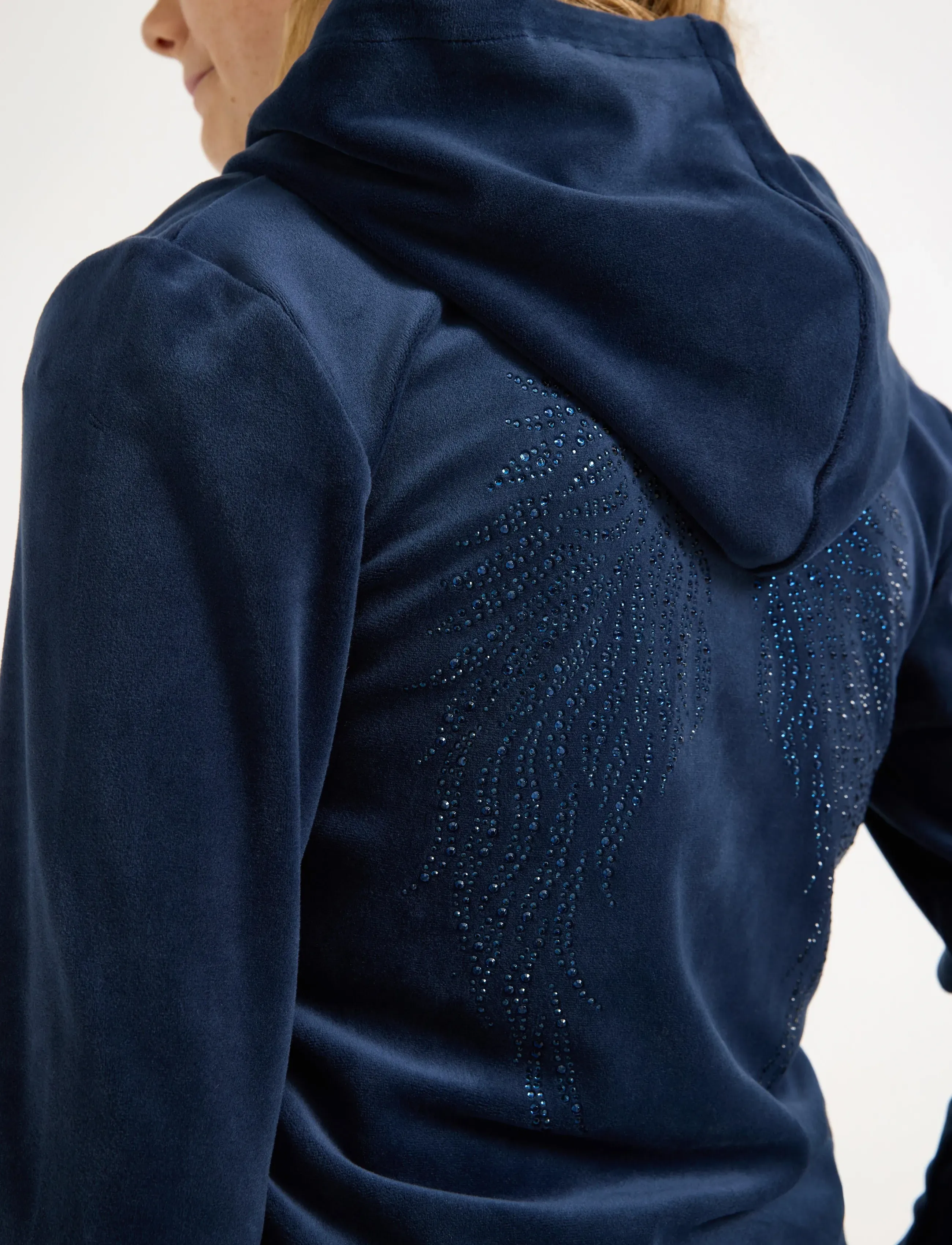 Lindex - Hoodie in velour - kapuutsiga pusad - navy - 4