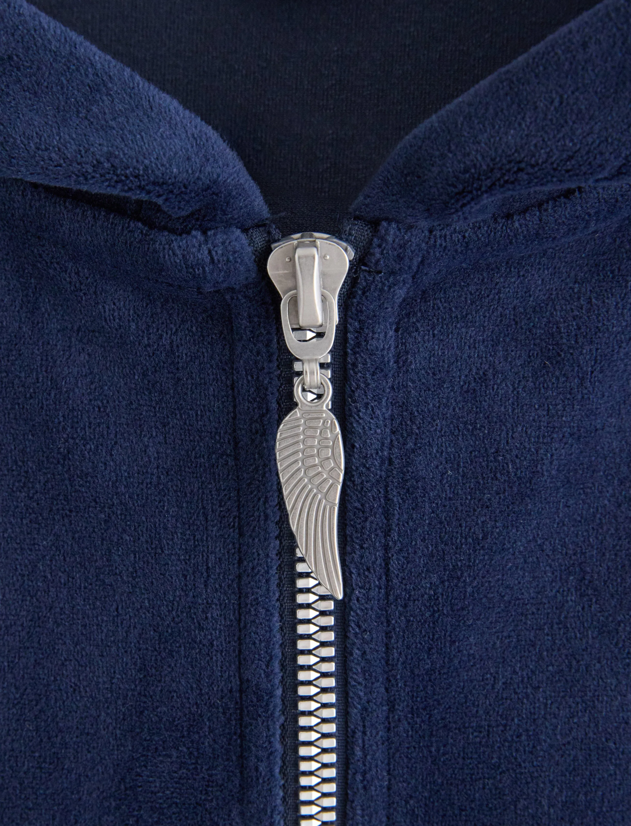 Lindex - Hoodie in velour - hættetrøjer - navy - 2