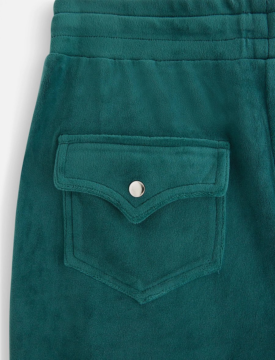 Lindex - Velour trousers - bukser - dark dusty turquoise - 2