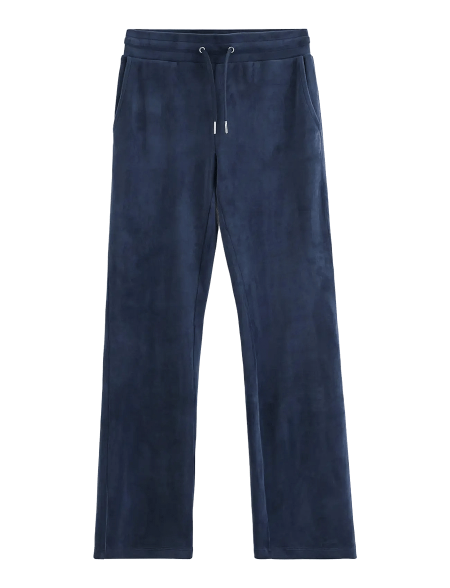 Lindex - Velour trousers - bukser - navy - 0
