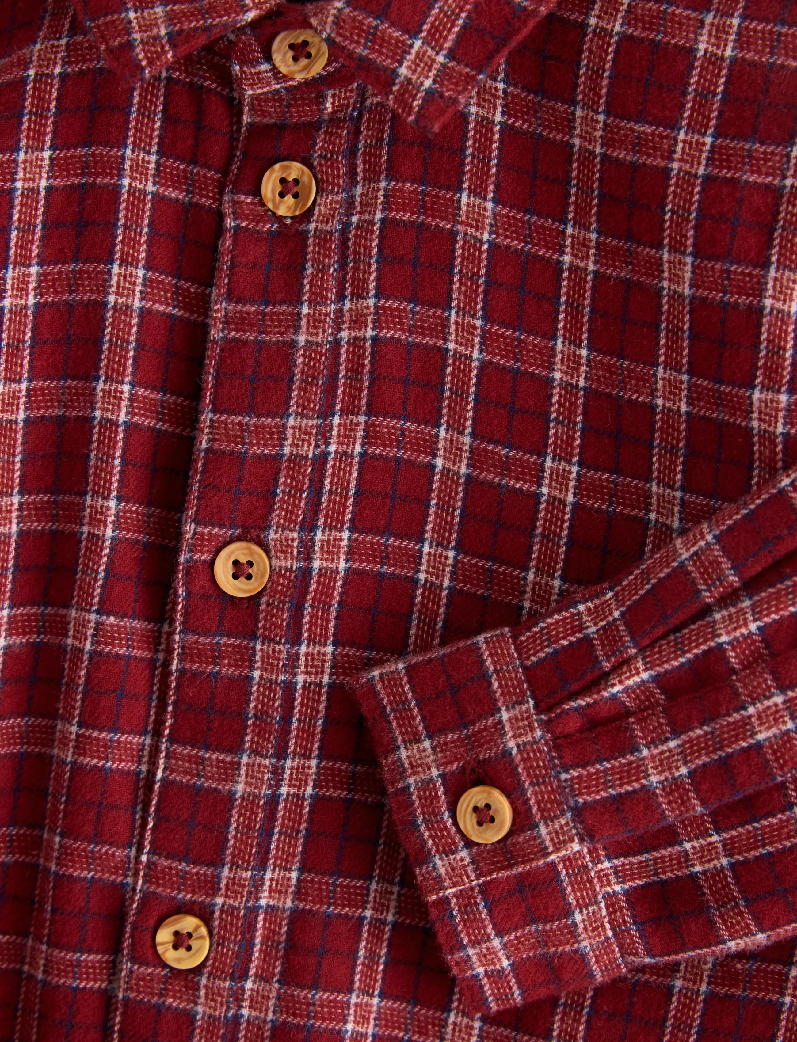Lindex - Long-sleeved flannel shirt - langärmlige hemden - dark red - 2