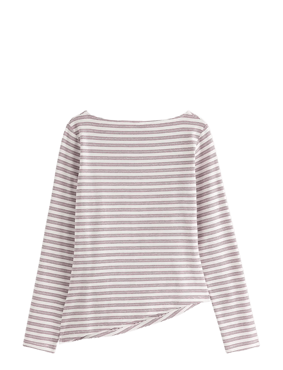 Lindex - Long-sleeved top with gatherings - långärmade t-shirts - light dusty white - 2