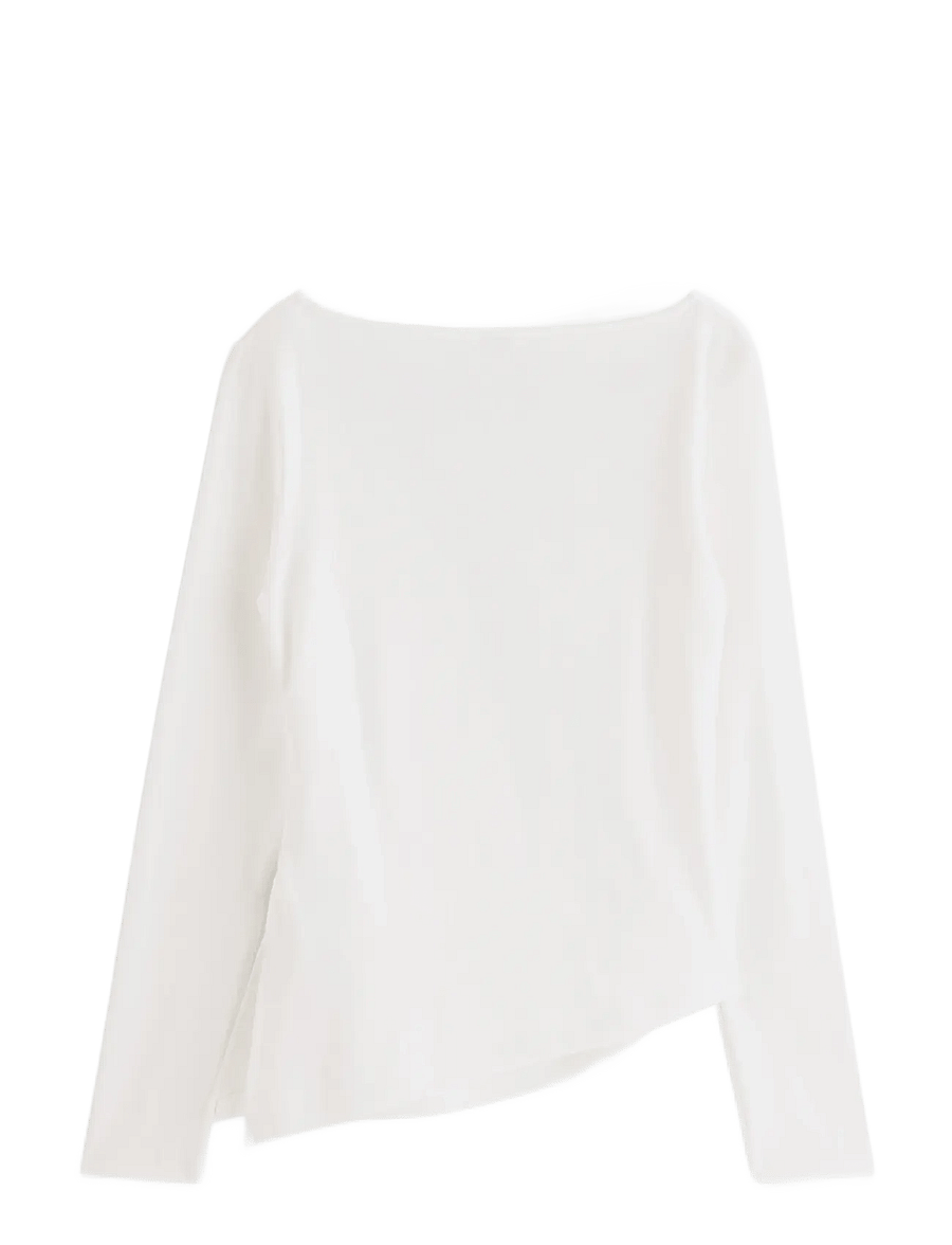 Lindex - Long-sleeved top with gatherings - langärmelig - off white - 2
