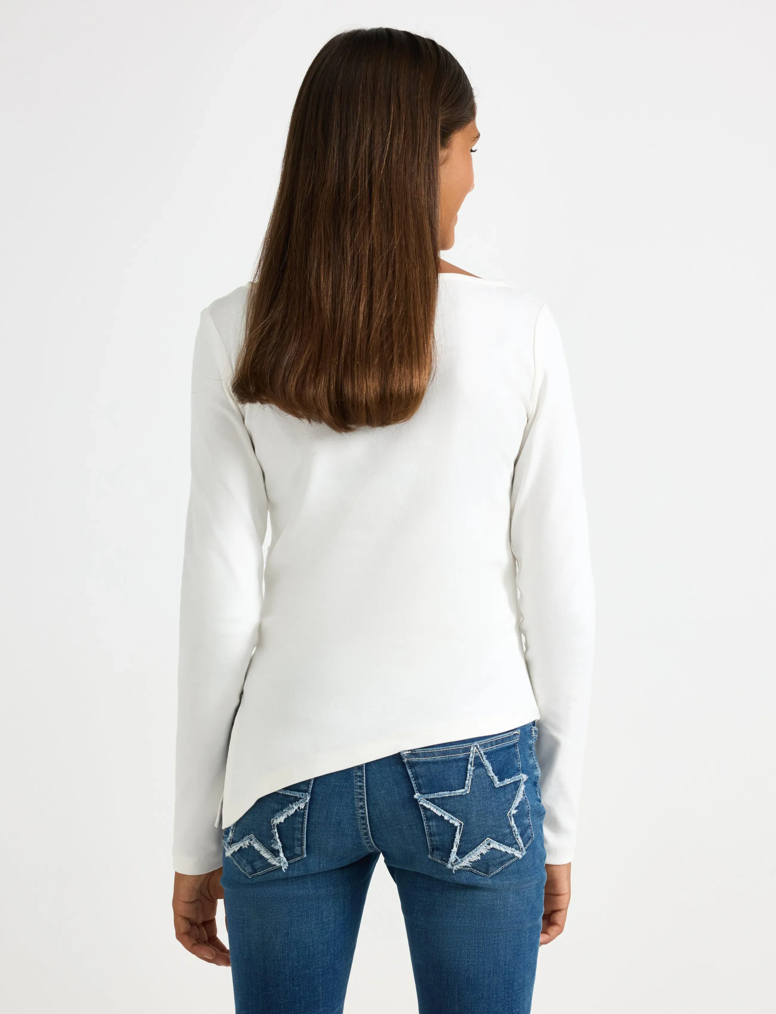 Lindex - Long-sleeved top with gatherings - langärmelig - off white - 3
