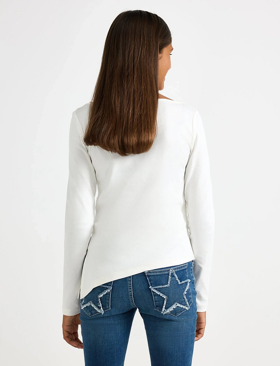 Lindex - Long-sleeved top with gatherings - langärmelig - off white - 3