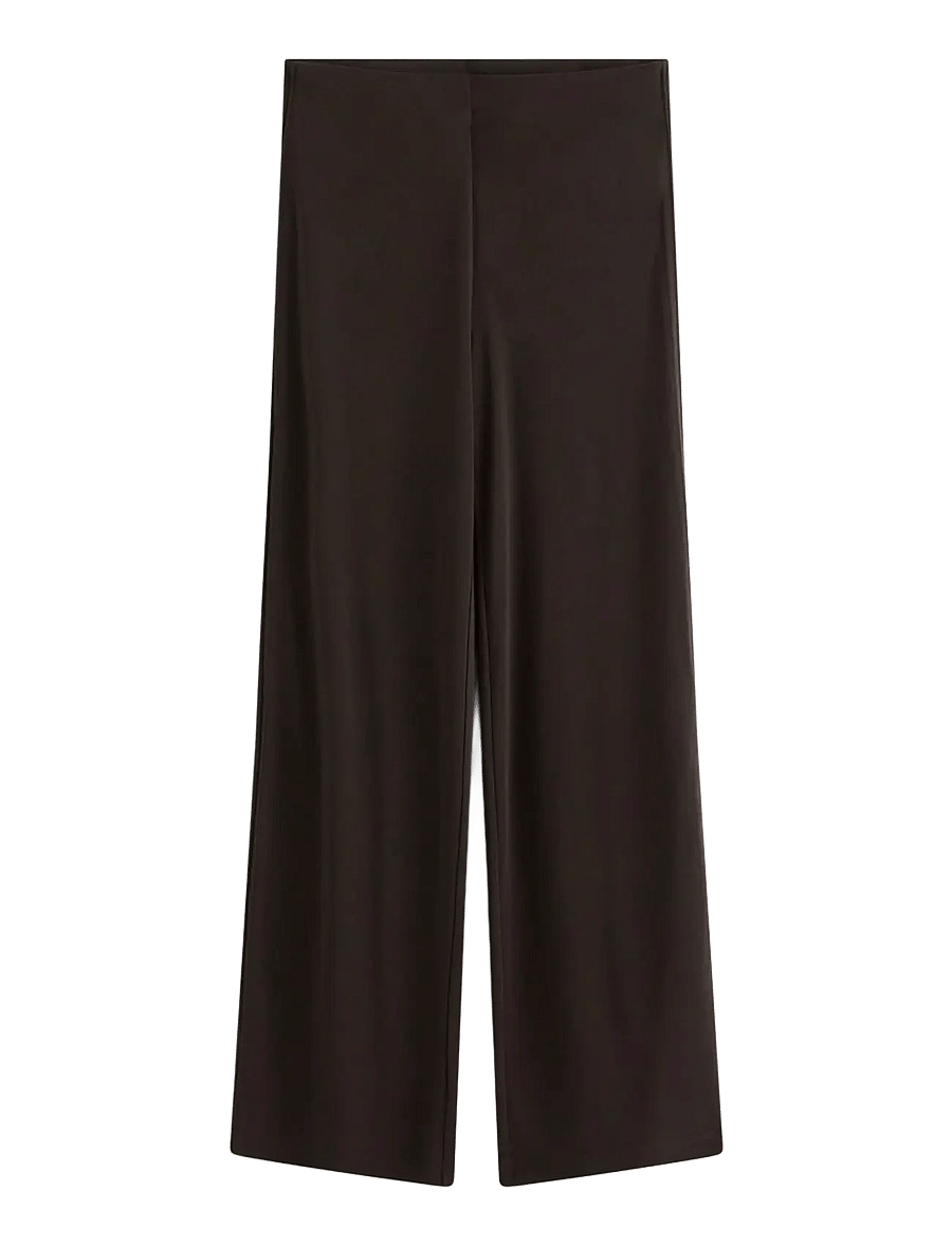 Lindex - Jersey trousers - vida byxor - dark brown - 1