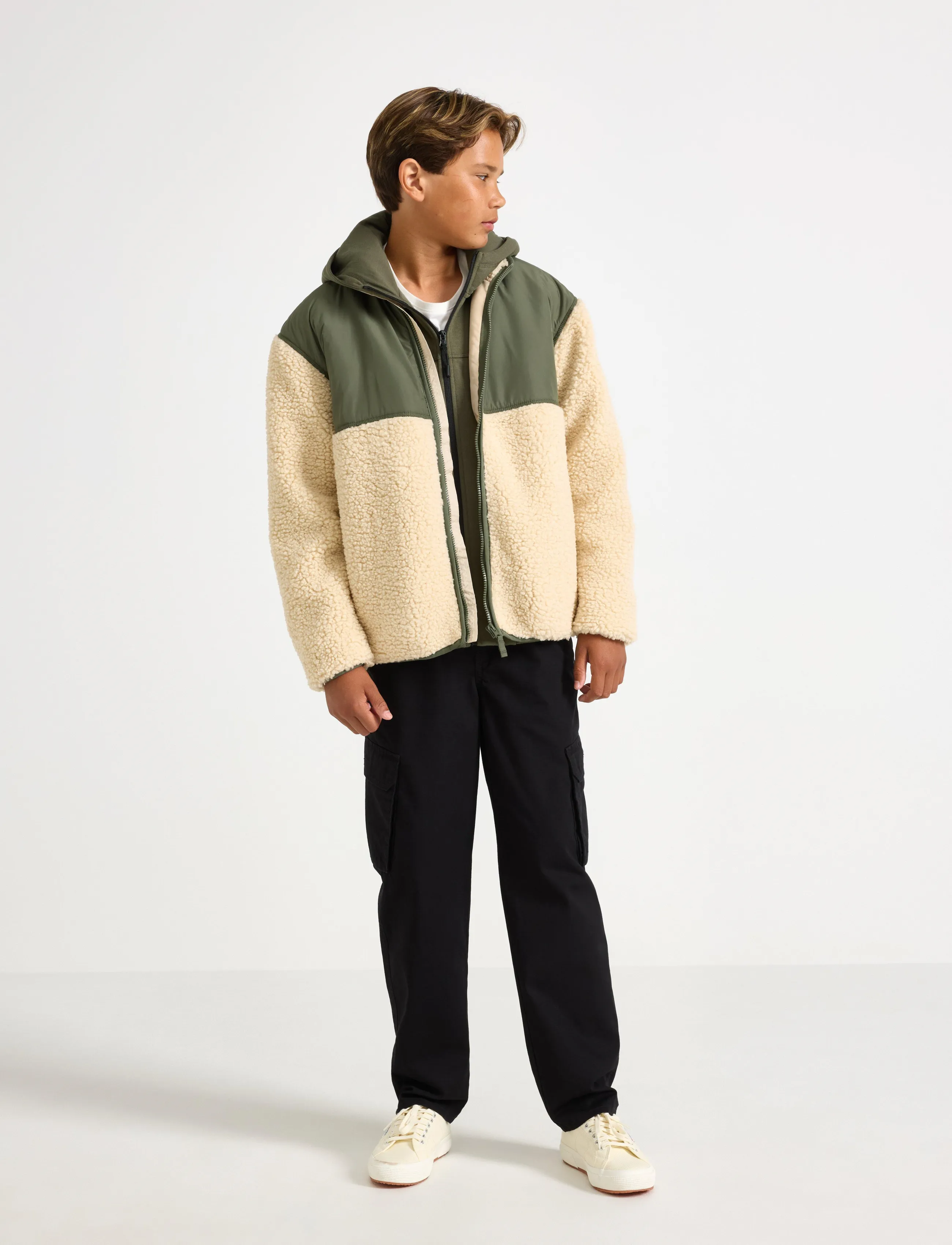 Lindex Pile Jacket, 140, Beige, Termo-Yttertøj > Termo-Jakker, Børn