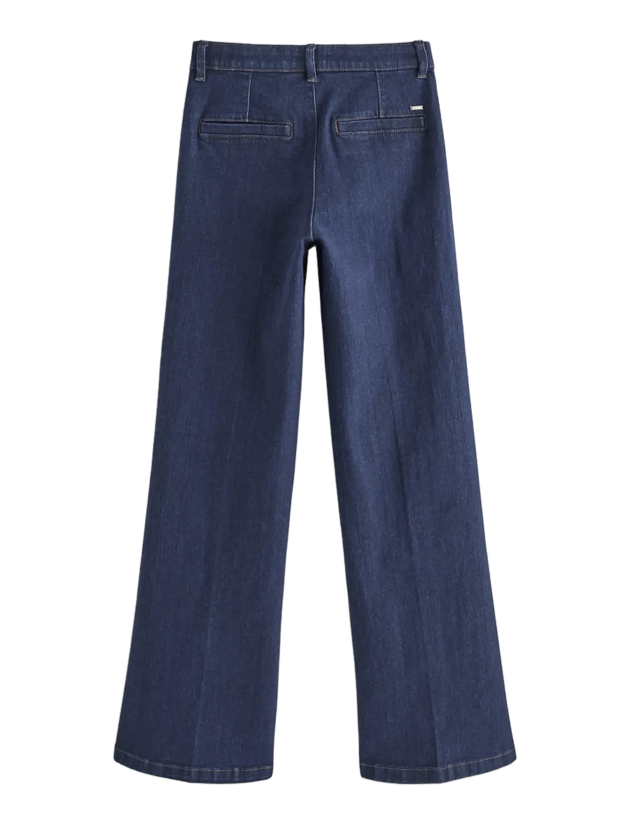 Lindex - Wide jeans with high waist - hosen mit weitem bein - dark denim - 2