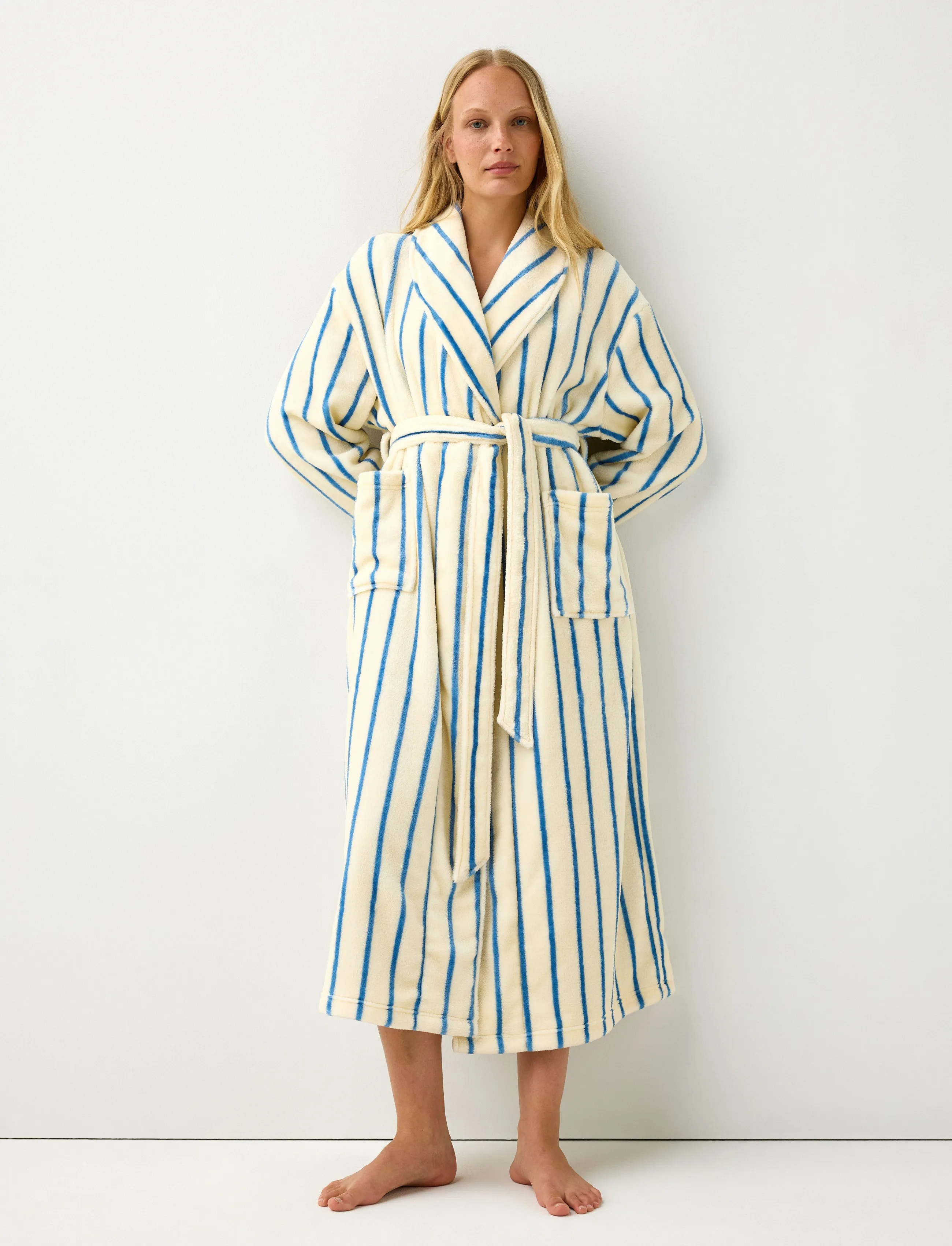 Lindex Fleece robe - Nachtwäsche - LIGHT BLUE / blue