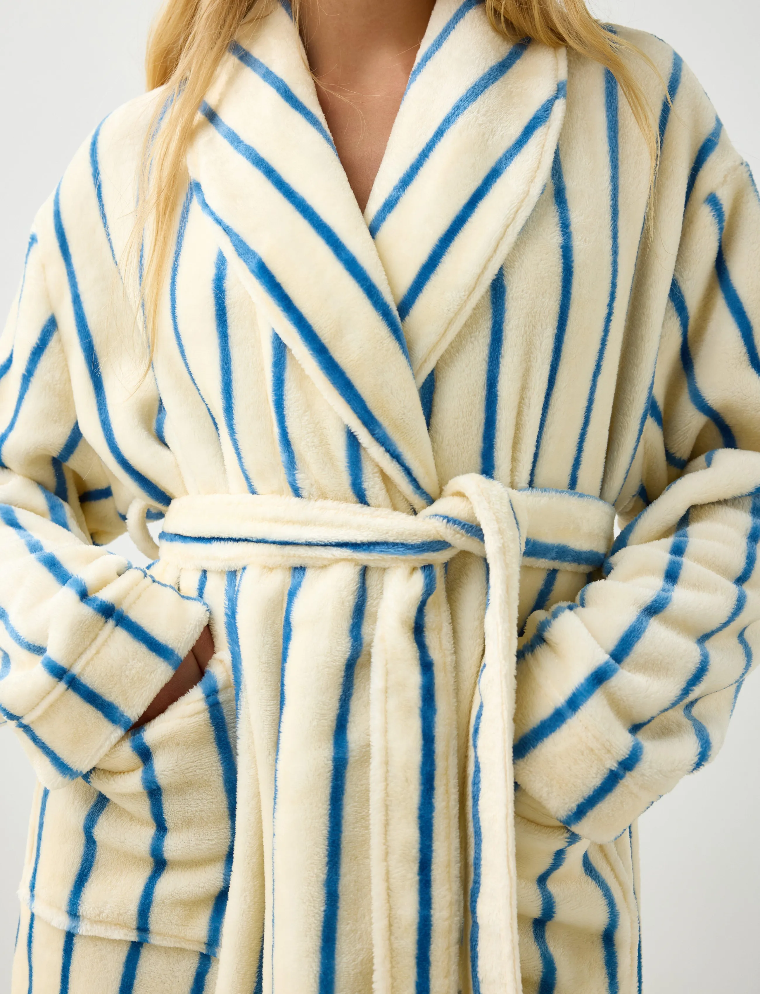 Lindex - Fleece robe - bademäntel - light blue - 4