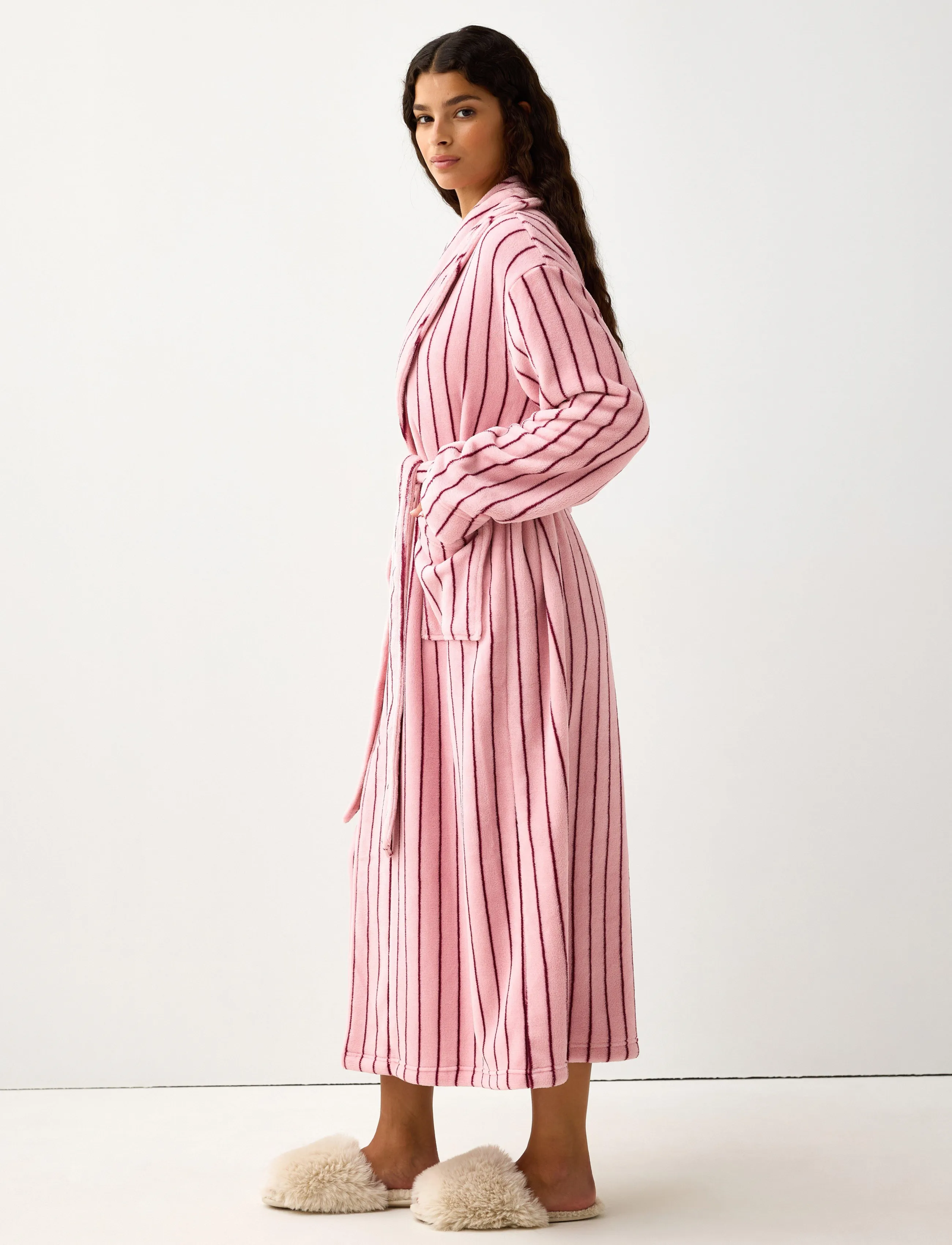 Lindex - Fleece robe - light pink - 3