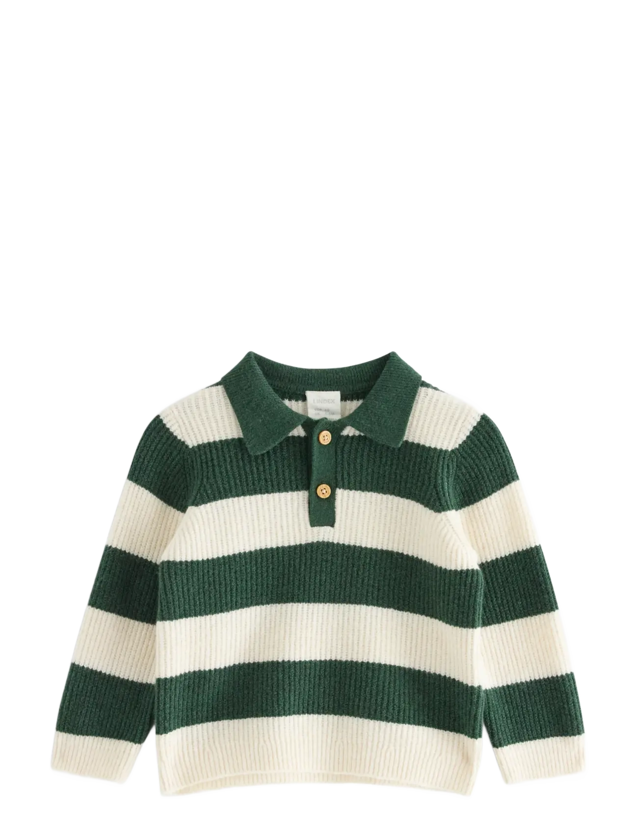 Lindex Knitted Rugby Jumper, 86, Knitwear, Beige - Pullovers, Kinder