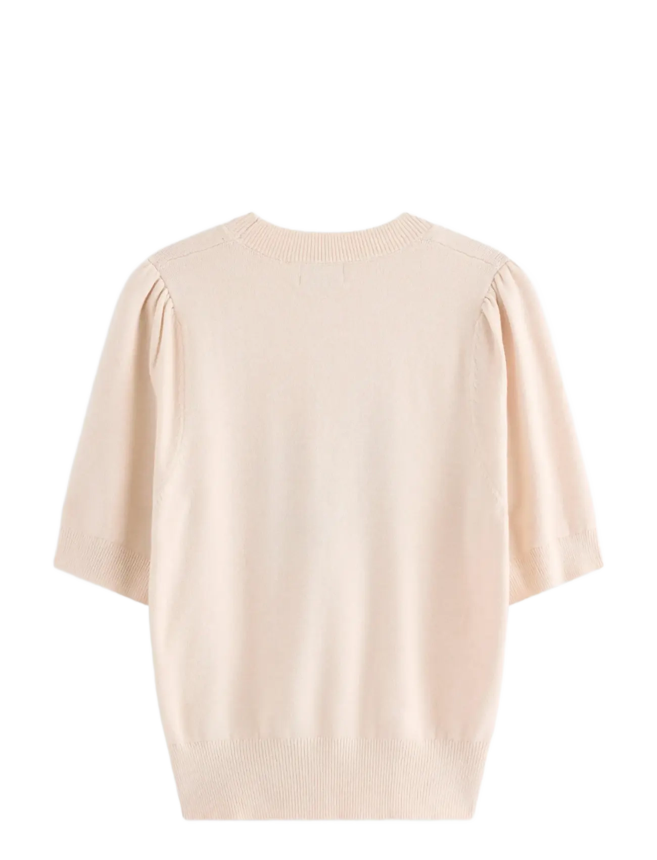 Lindex - Short sleeved knitted jumper - beige melange - 2