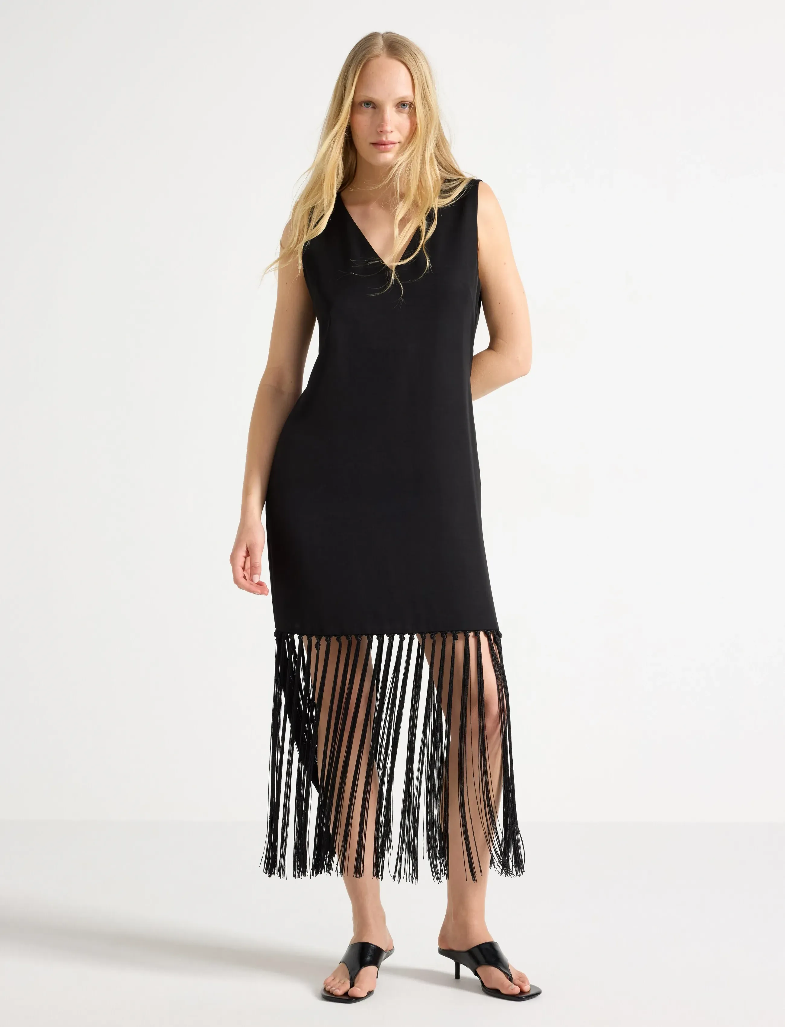 Lindex Midi Dress, L, Black, Kjoler > Knælange Og Midi, Dame