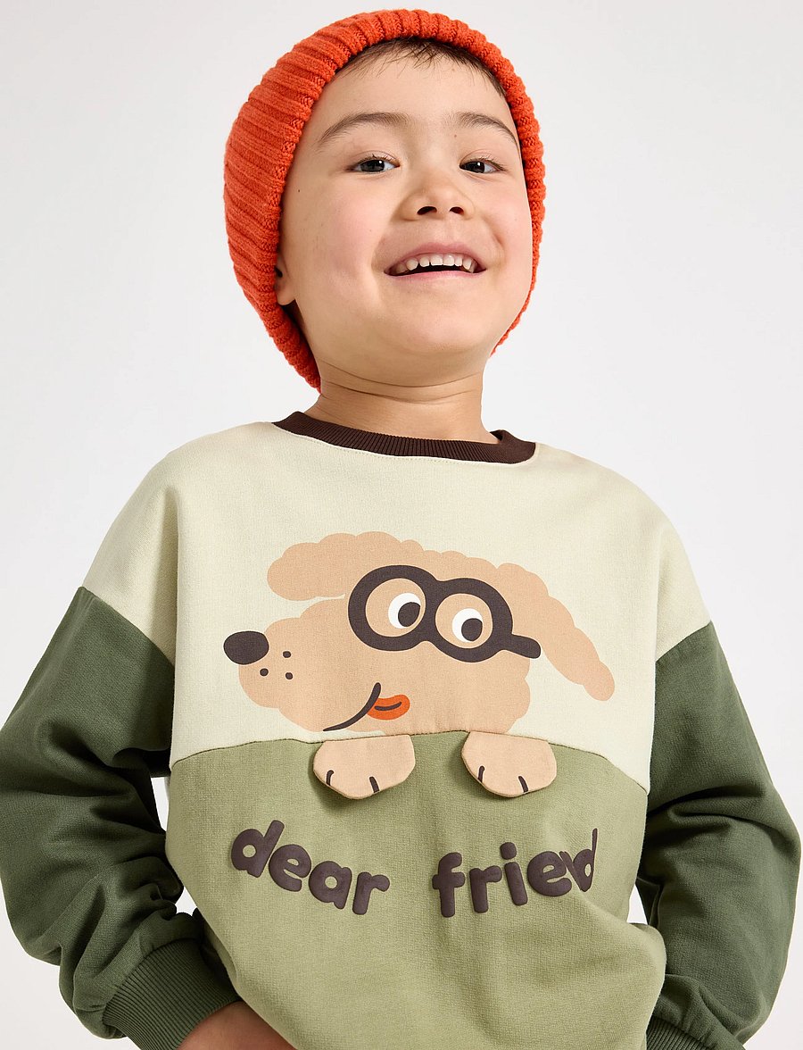 Lindex - Sweatshirt with brushed inside - sweatshirts - light dusty green - 4