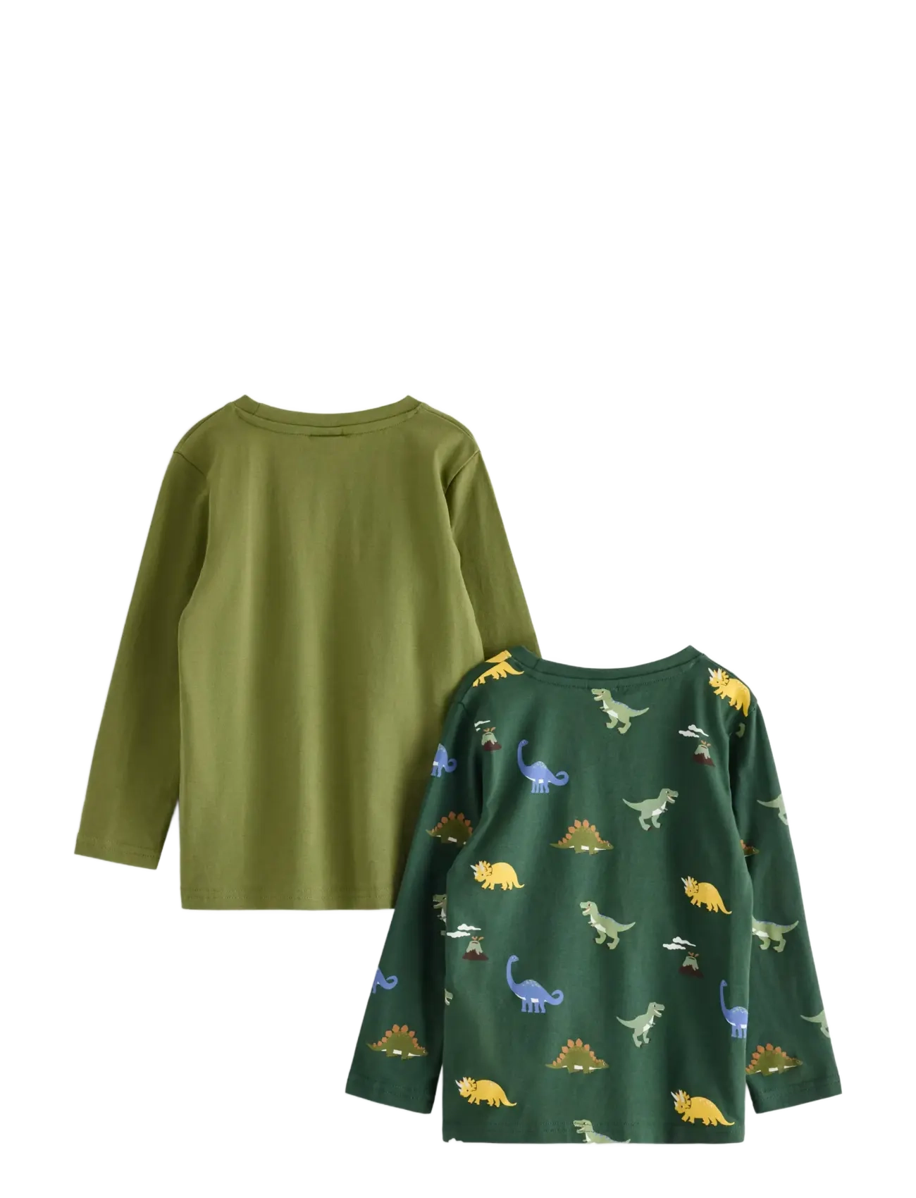 Lindex - 2-pack long-sleeved tops - dark dusty green - 2