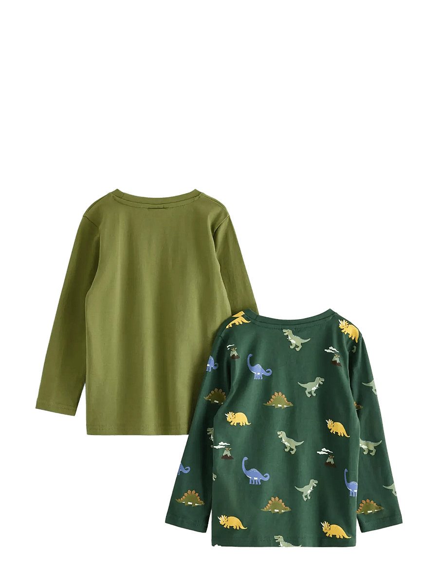 Lindex - 2-pack long-sleeved tops - langärmelig - dark dusty green - 2
