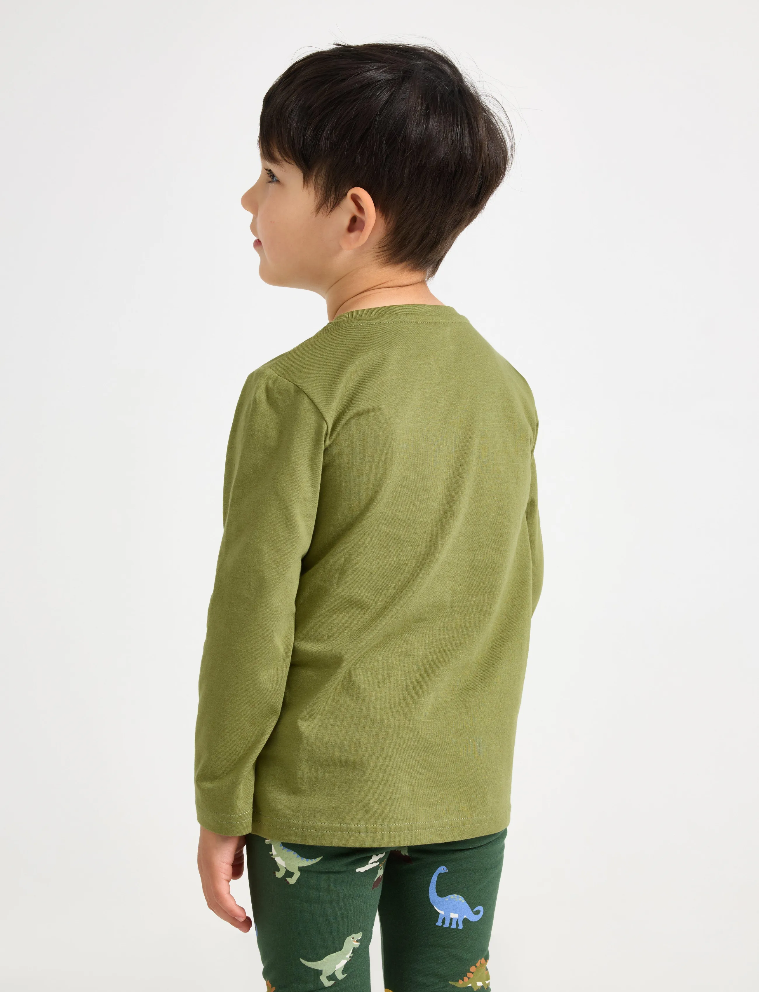 Lindex - 2-pack long-sleeved tops - dark dusty green - 3