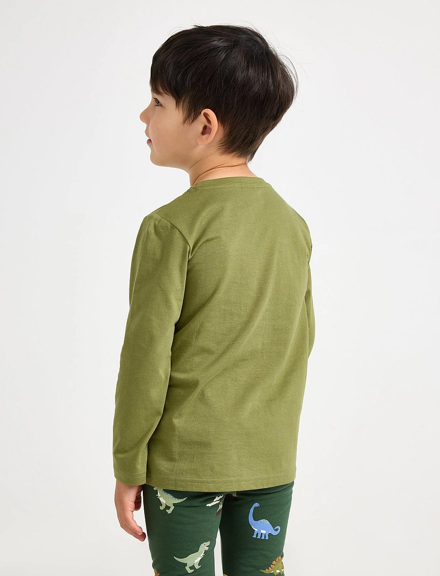 Lindex - 2-pack long-sleeved tops - langärmelig - dark dusty green - 3