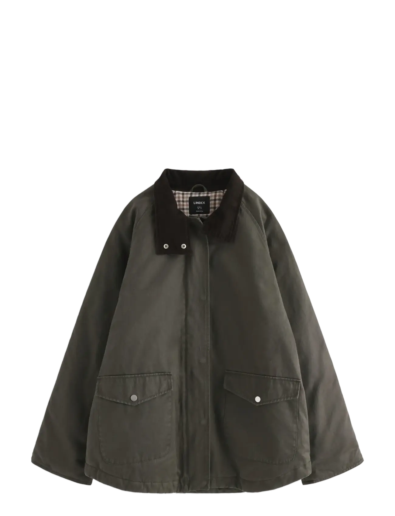 Lindex Padded jacket with coating - Jackets & Coats - DARK DUSTY GREEN / khaki/green