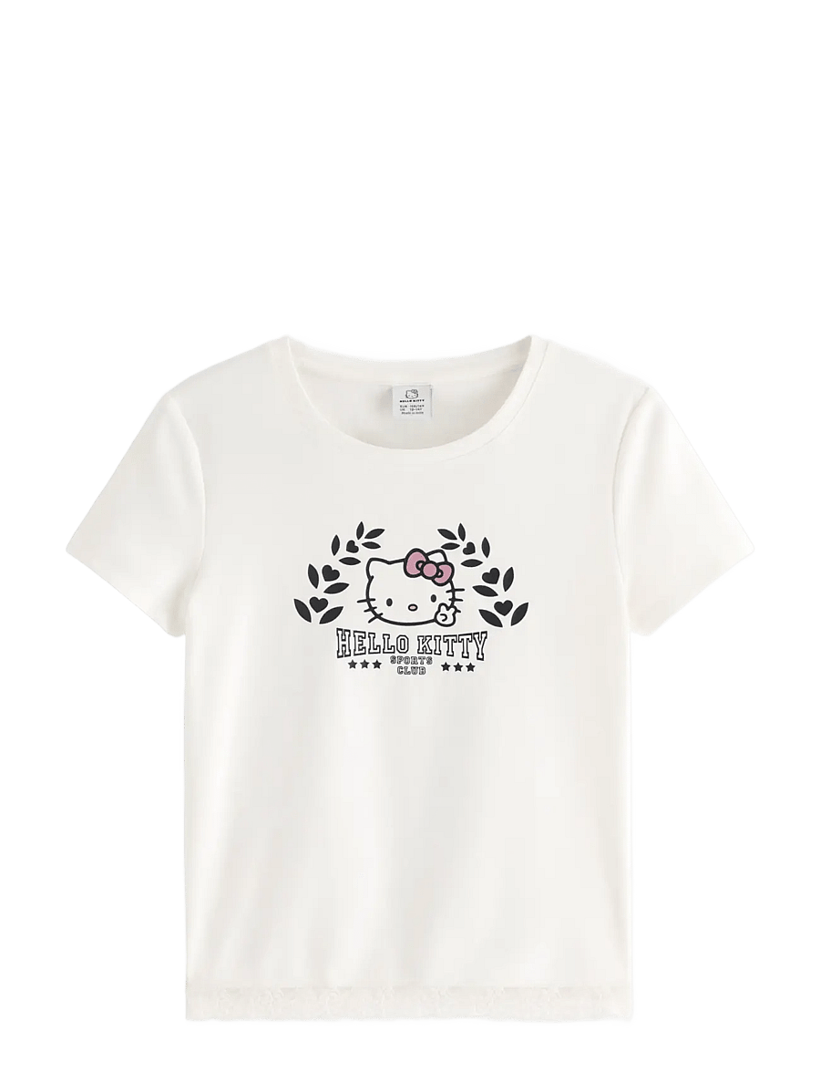 Lindex - Hello Kitty short-sleeved top - off white - 1