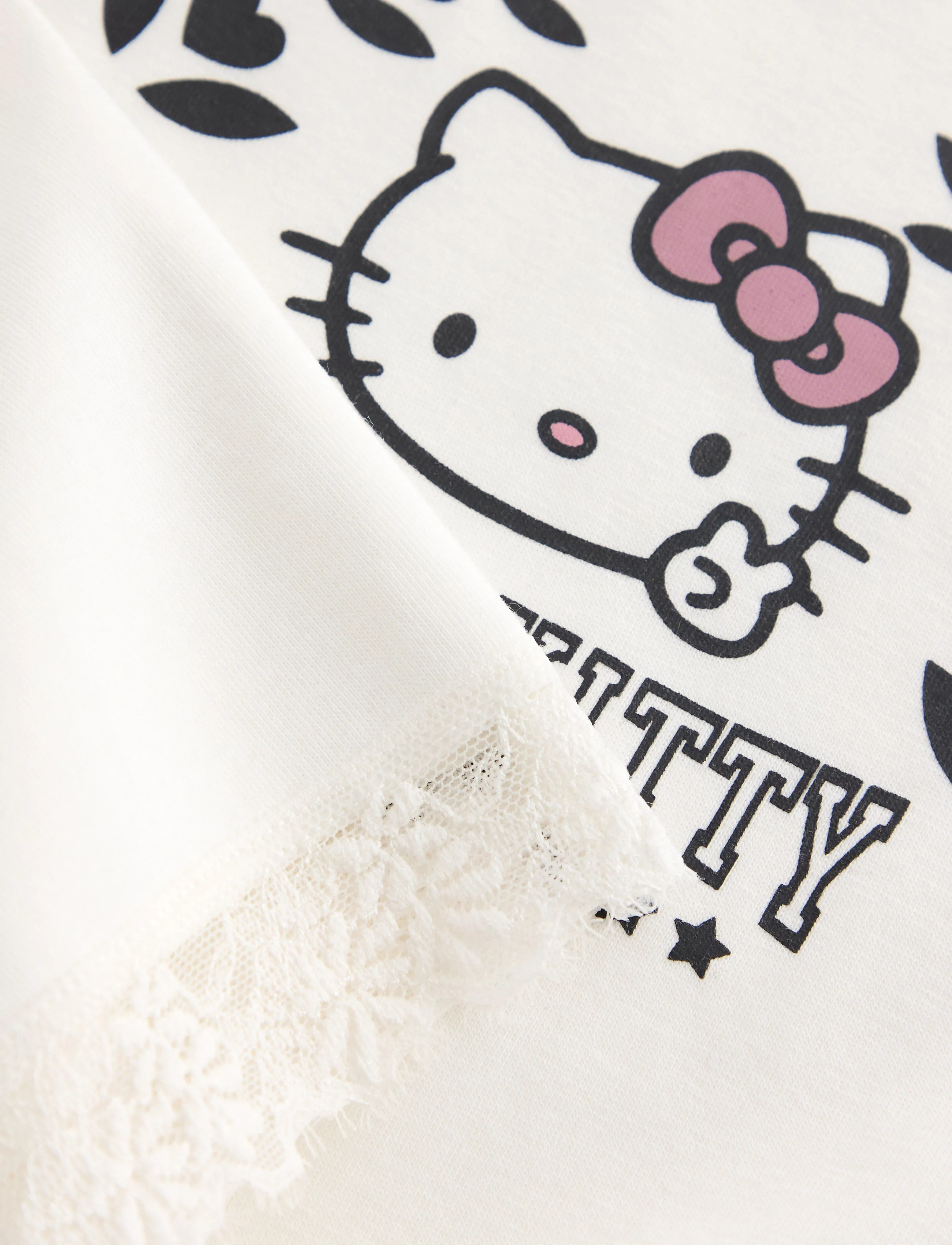 Lindex - Hello Kitty short-sleeved top - off white - 5