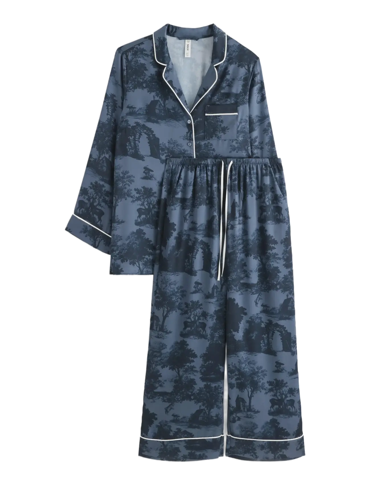 Lindex Pyjama set in satin - Kollektsioonid - DARK NAVY / navy