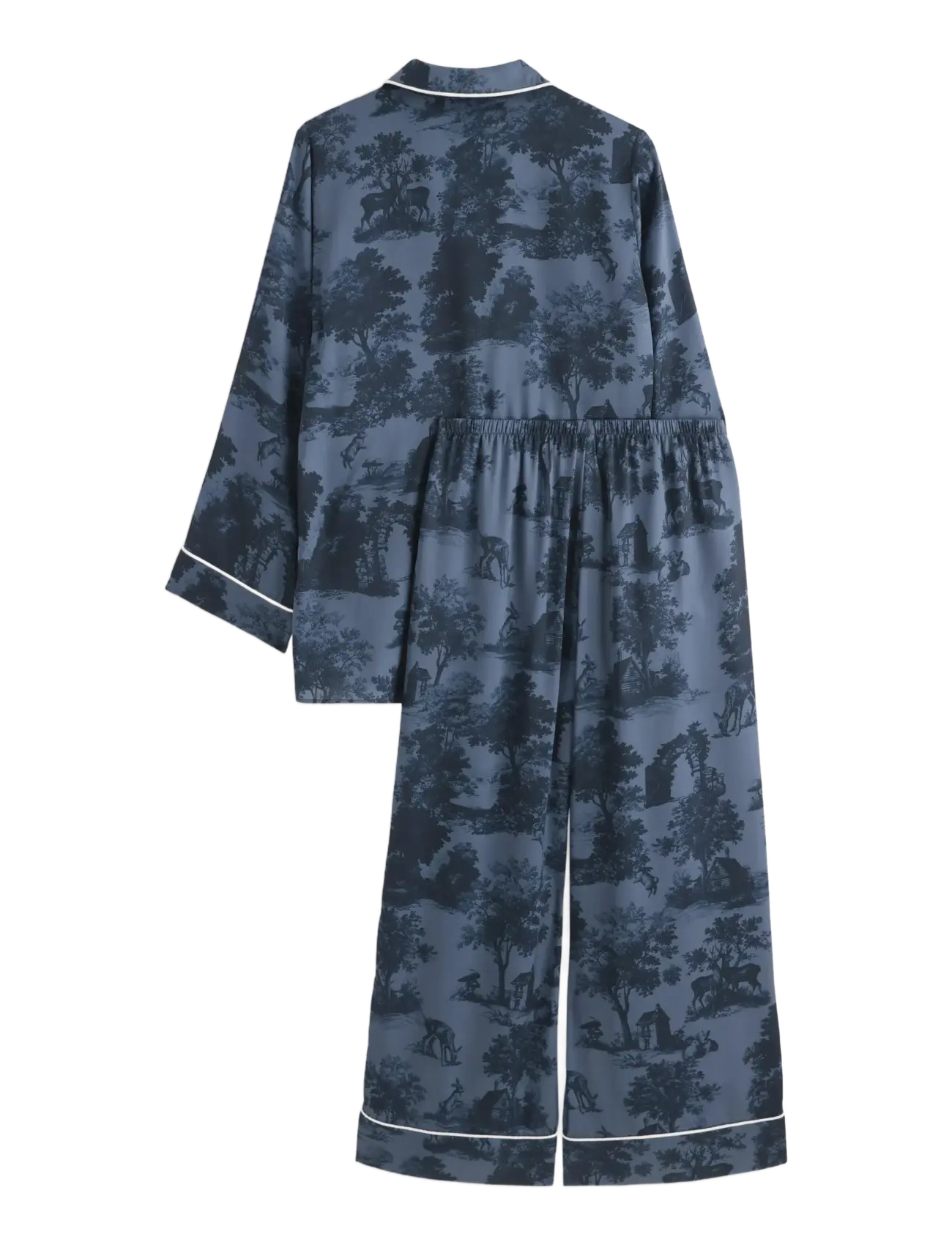 Lindex - Pyjama set in satin - pidžaamad - dark navy - 2