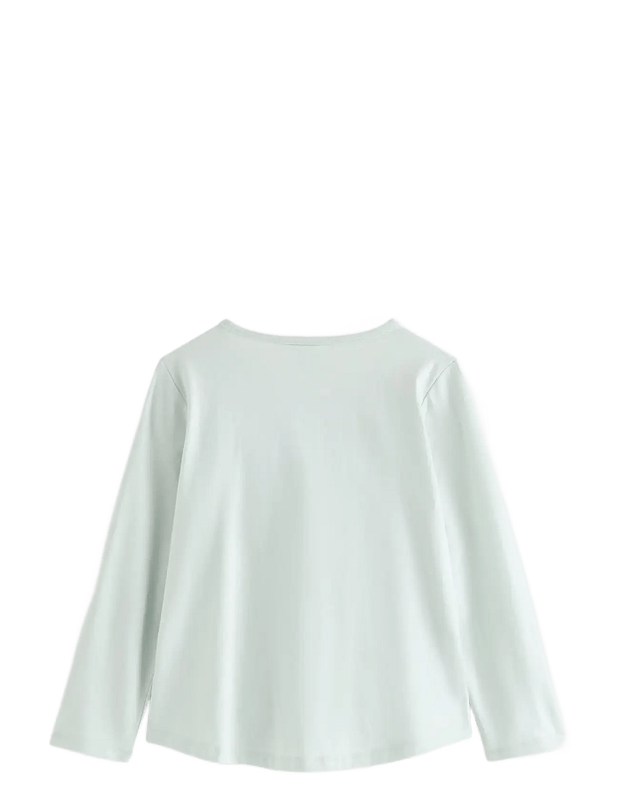 Lindex - Long-sleeved top with cat motif - langærmede t-shirts - light aqua - 2