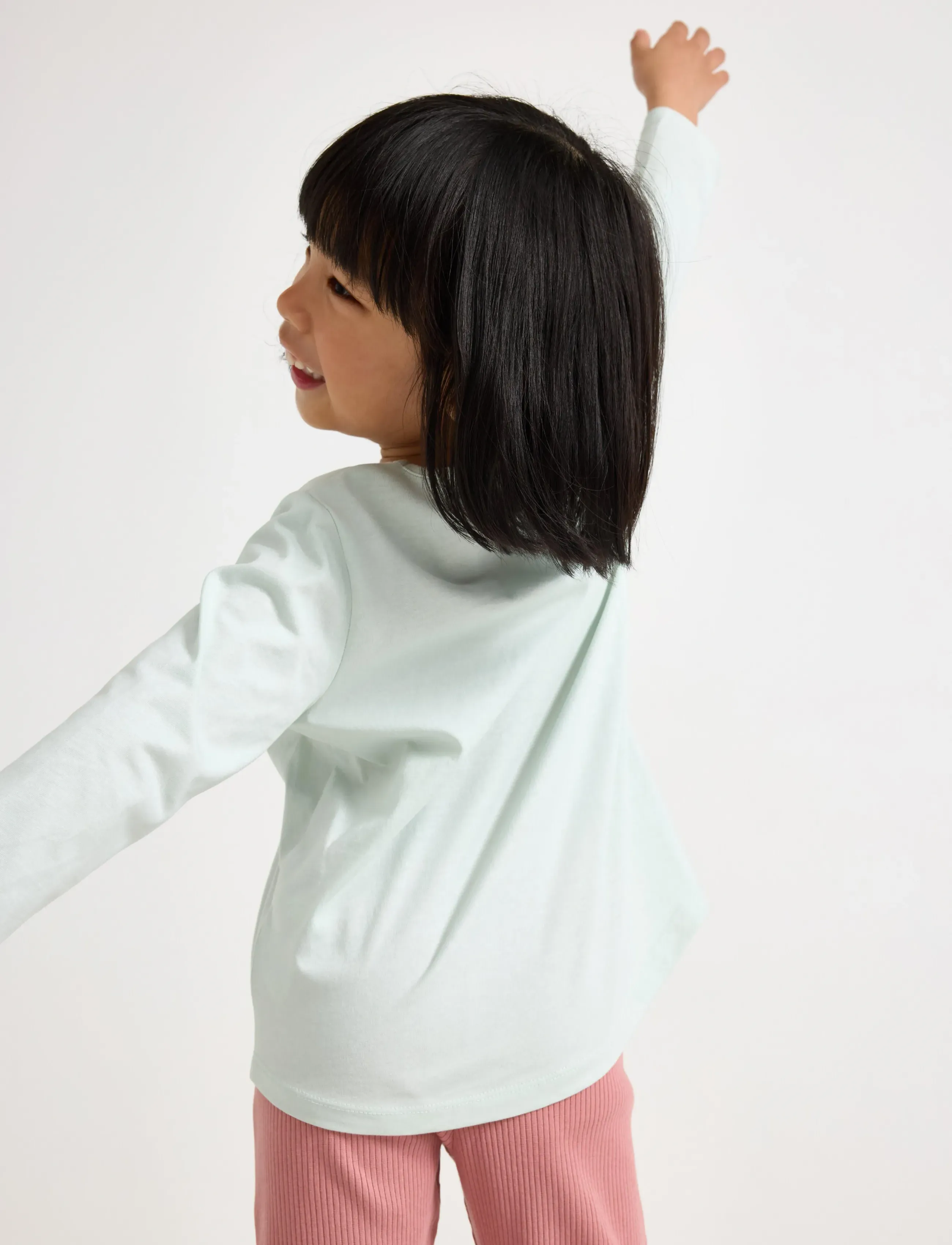 Lindex - Long-sleeved top with cat motif - langærmede t-shirts - light aqua - 3
