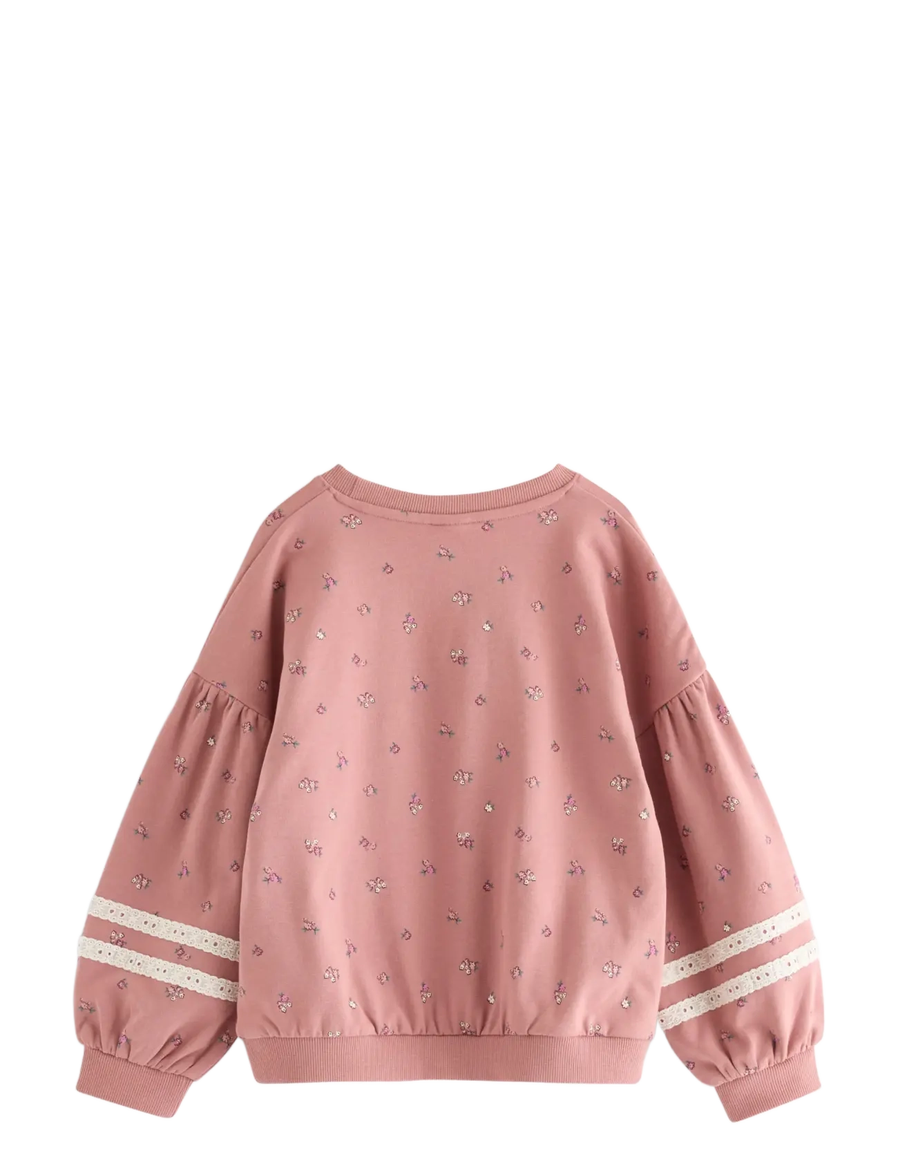 Lindex - Cropped sweatshirt with puff sleeve - dusty pink - 2