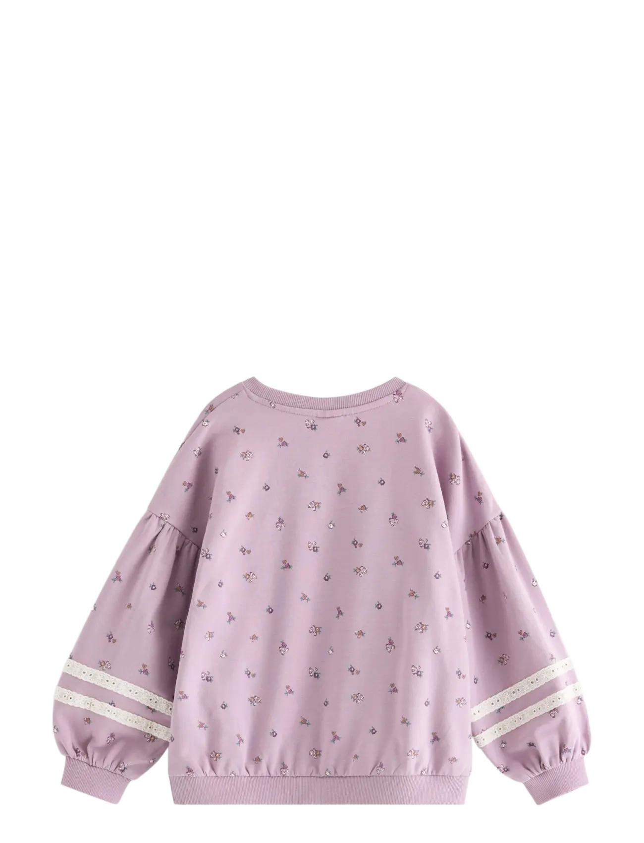Lindex - Cropped sweatshirt with puff sleeve - sweatshirts - light dusty lilac - 2