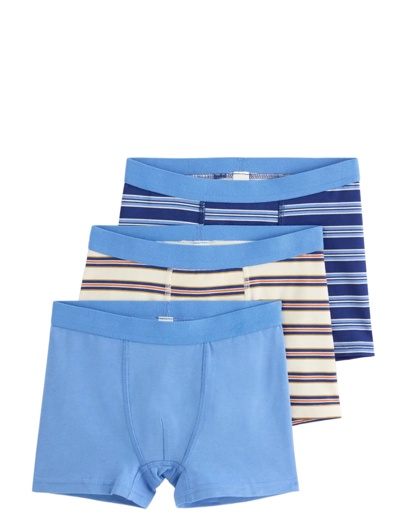 Lindex 3-Pack Boxer Shorts, Børn, 3-pak Boxershorts, Blå, Str: 86/92