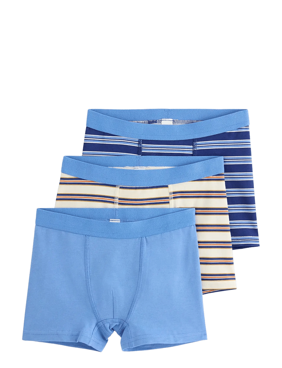 Lindex - 3-pack boxer shorts - underbukser - blue - 0